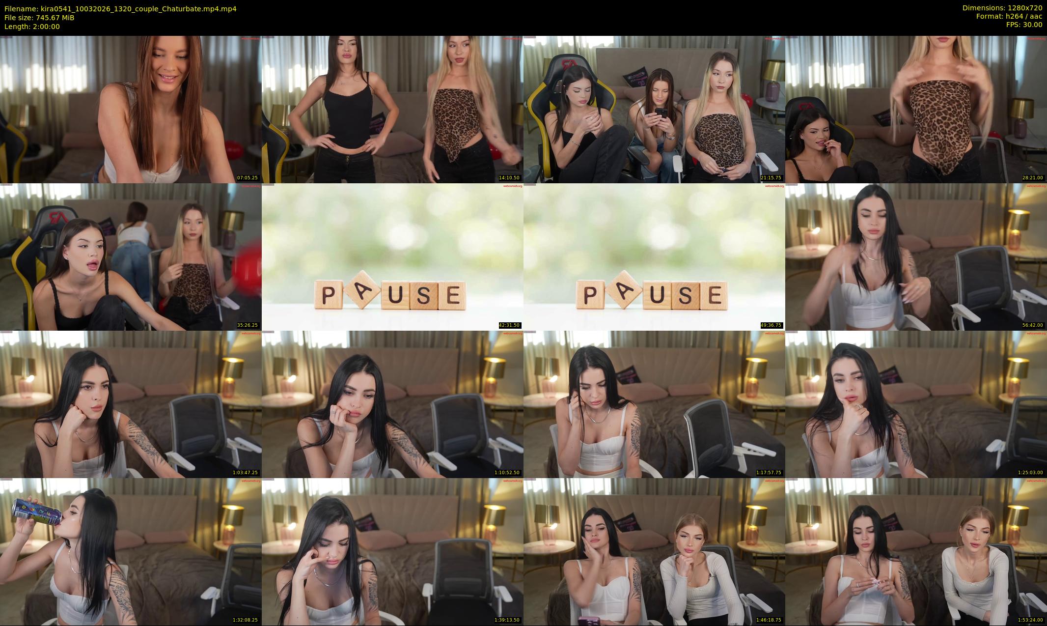 kira0541 — 120 minute Chaturbate couple cam show recording, 720p, Mar 10, 2026