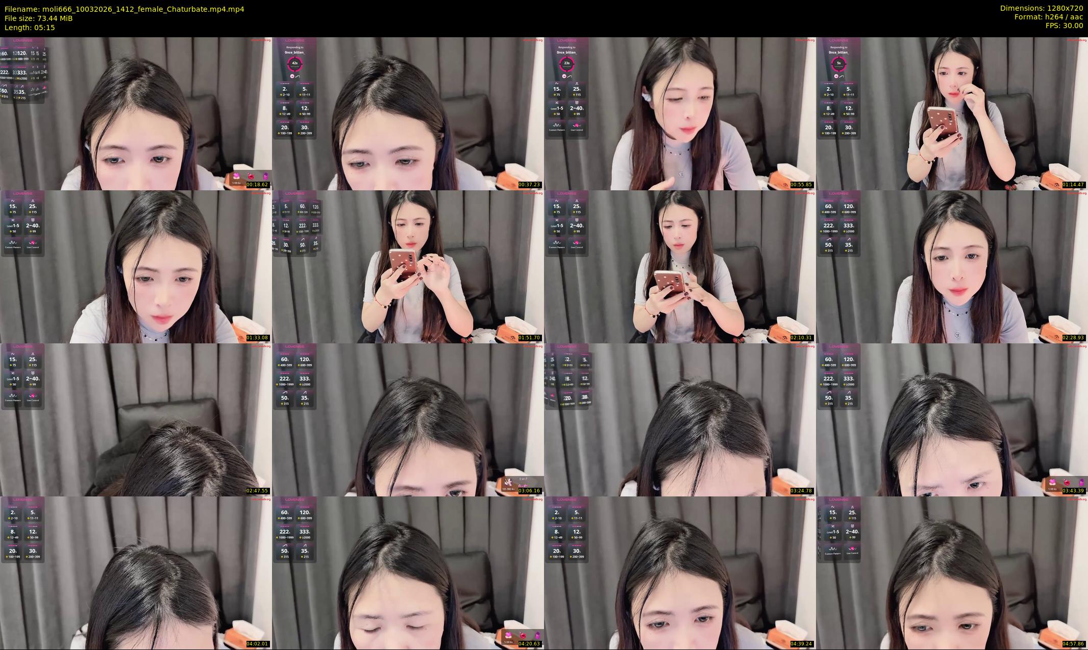 moli666 — 6 minute Chaturbate female cam show recording, 720p, Mar 10, 2026