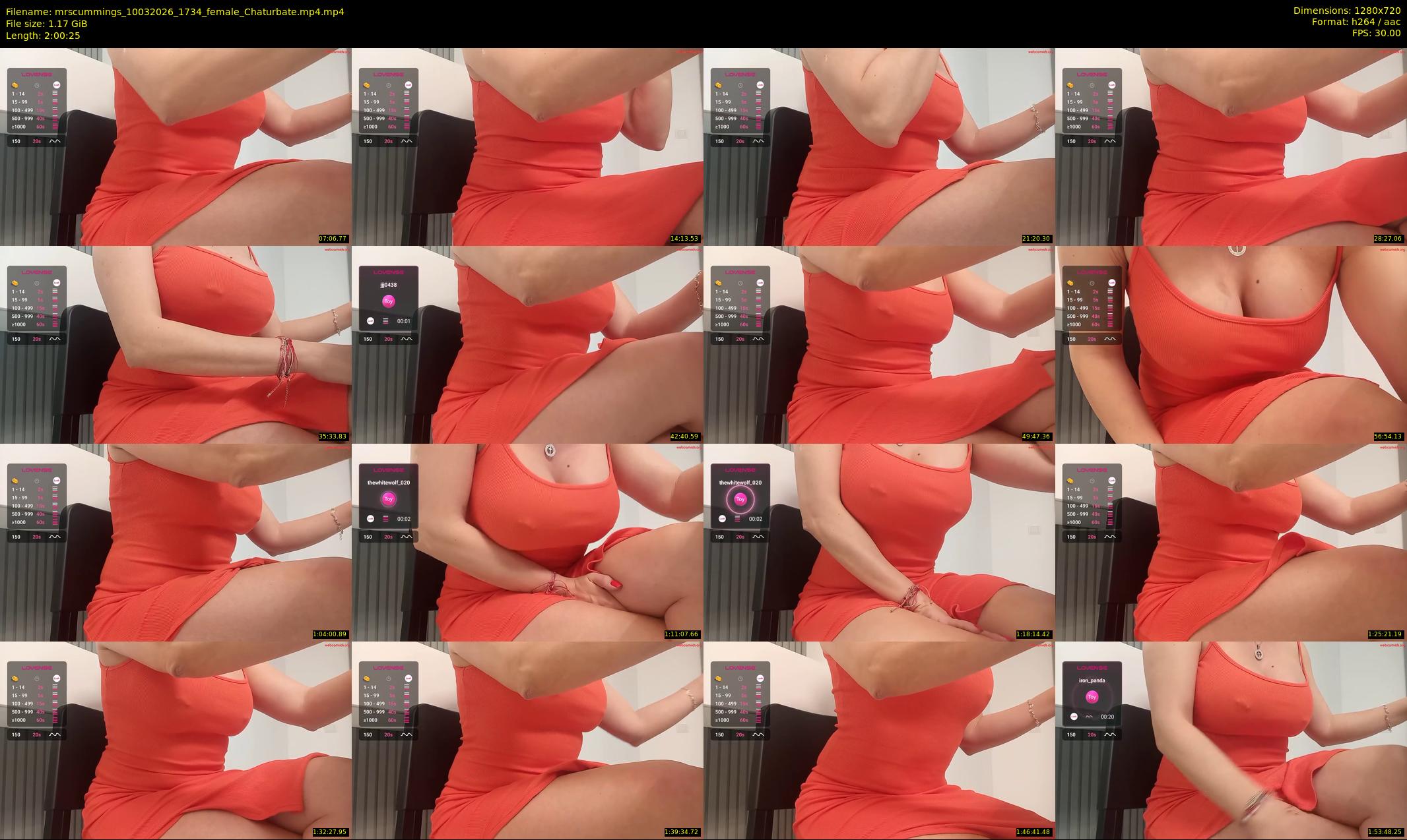mrscummings — 121 minute Chaturbate female cam show recording, 720p, Mar 10, 2026