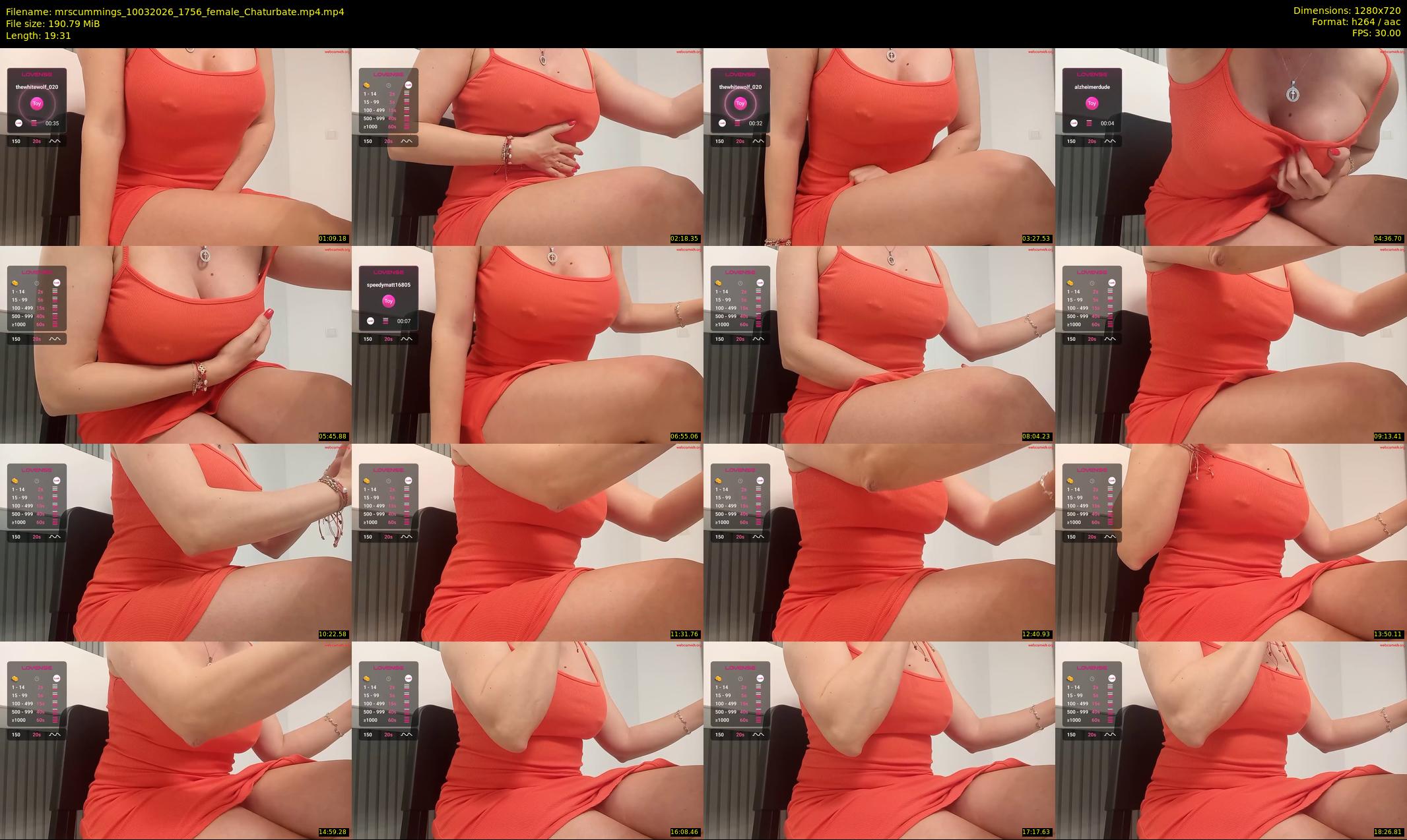 mrscummings — 20 minute Chaturbate female cam show recording, 720p, Mar 10, 2026