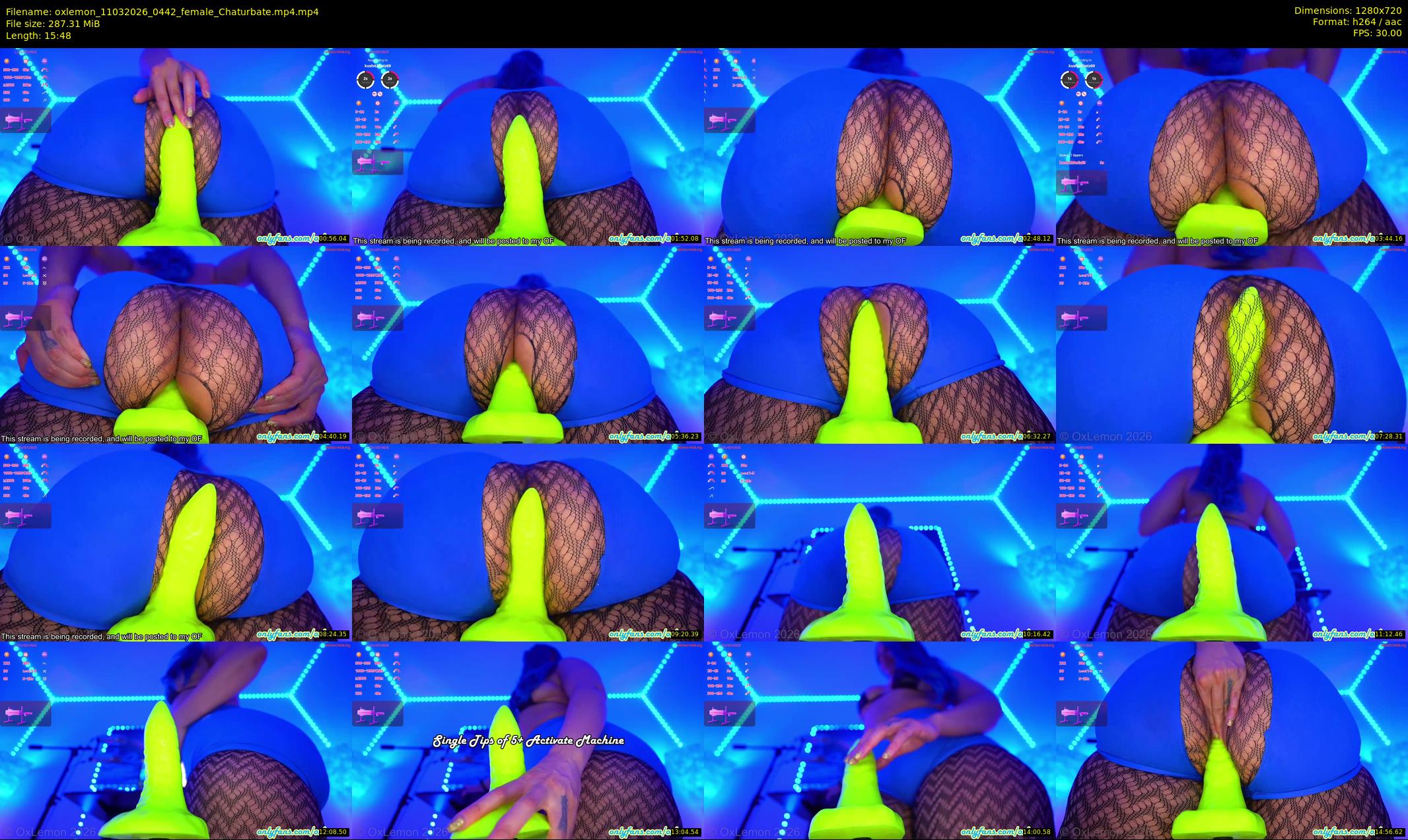 oxlemon — 16 minute Chaturbate female cam show recording, 720p, Mar 11, 2026