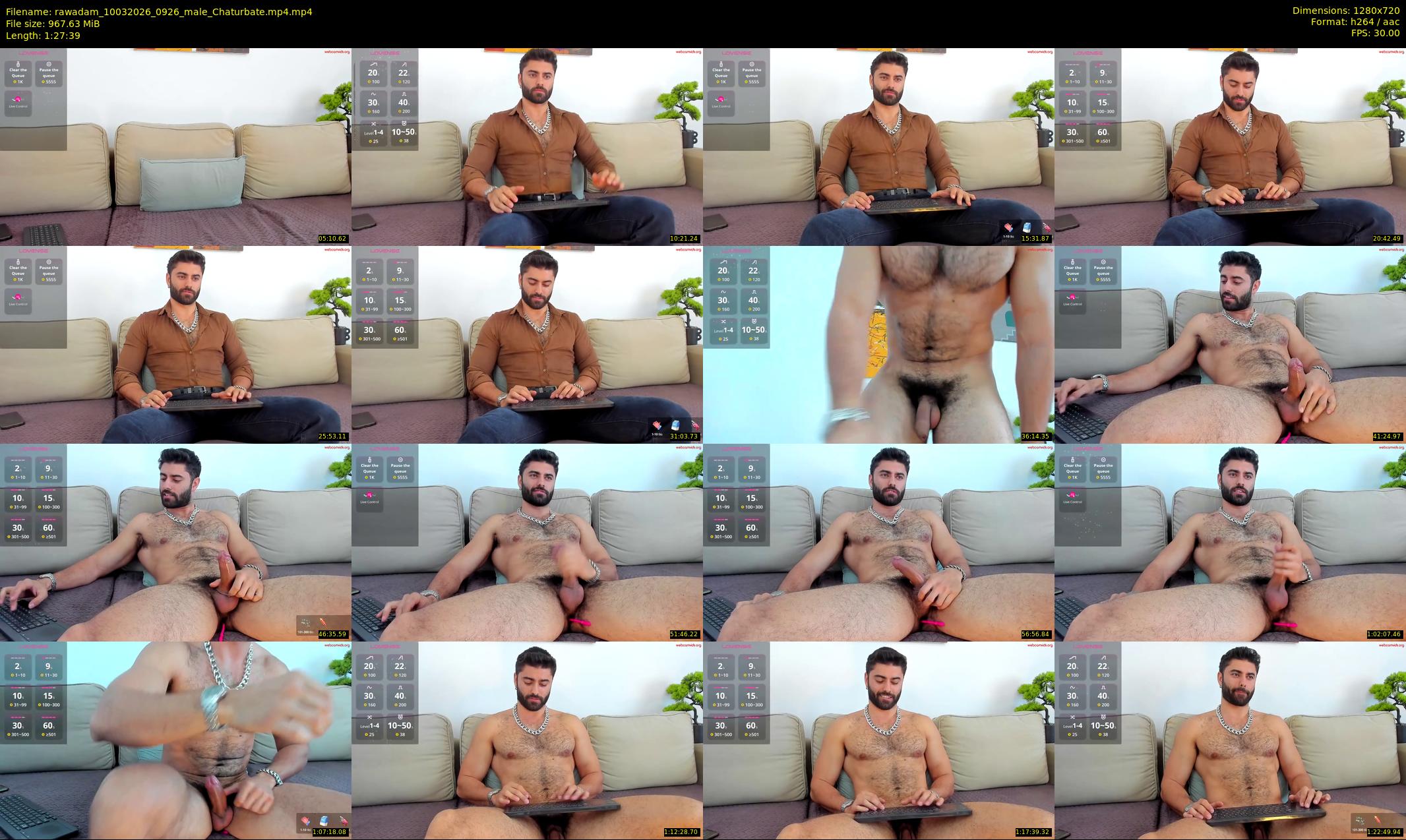 rawadam — 88 minute Chaturbate male cam show recording, 720p, Mar 10, 2026