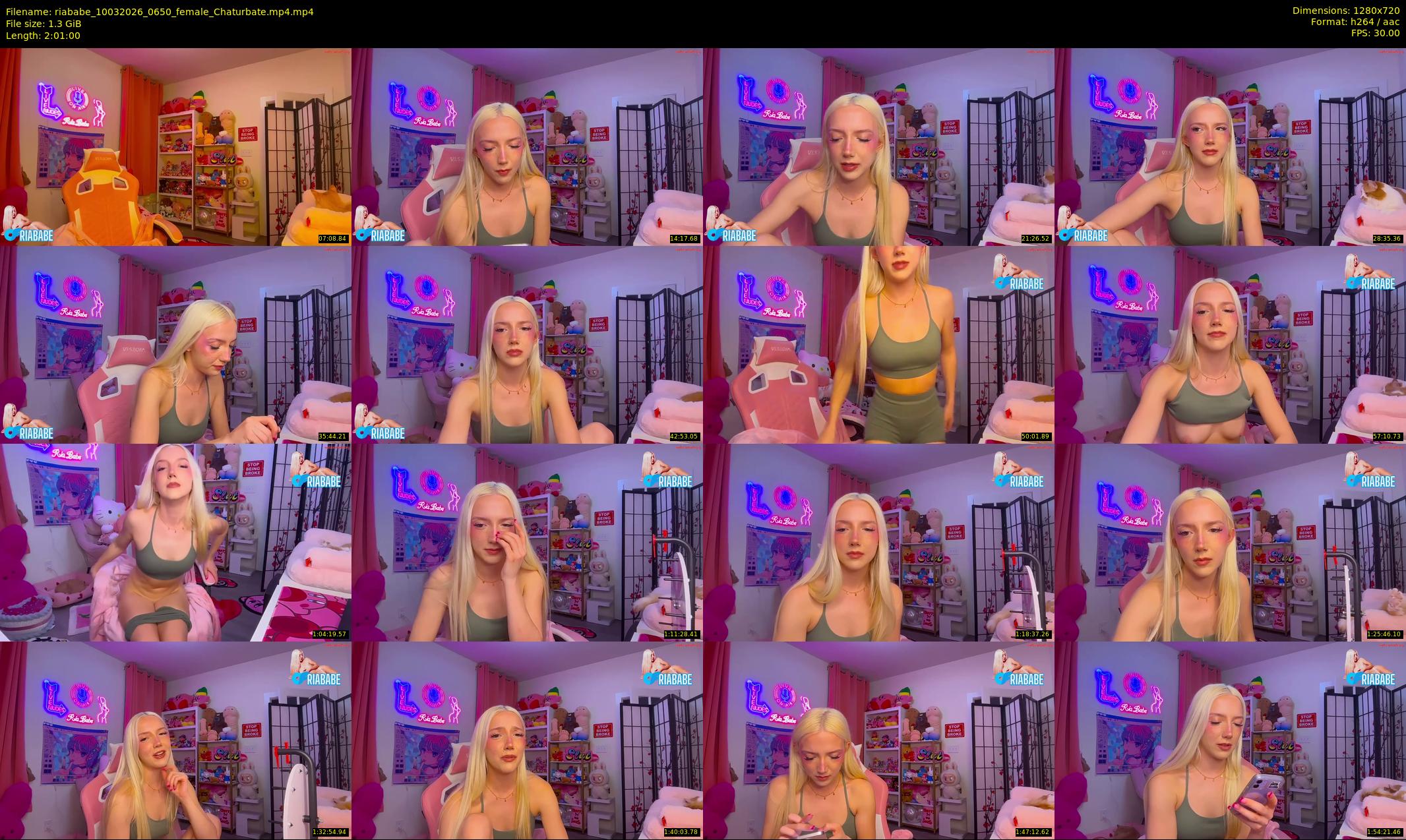 riababe — 121 minute Chaturbate female cam show recording, 720p, Mar 10, 2026