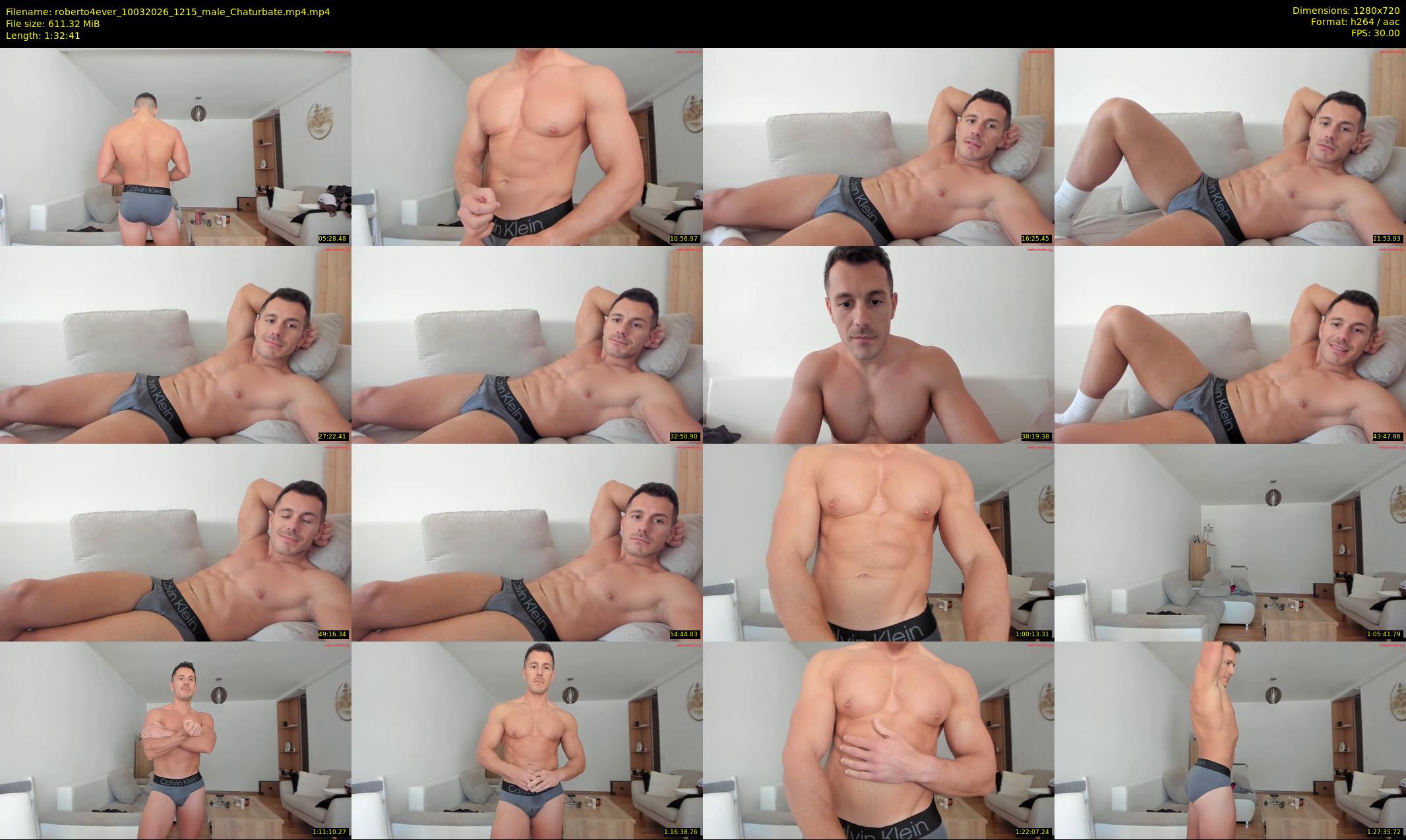 roberto4ever — 93 minute Chaturbate male cam show recording, 720p, Mar 10, 2026