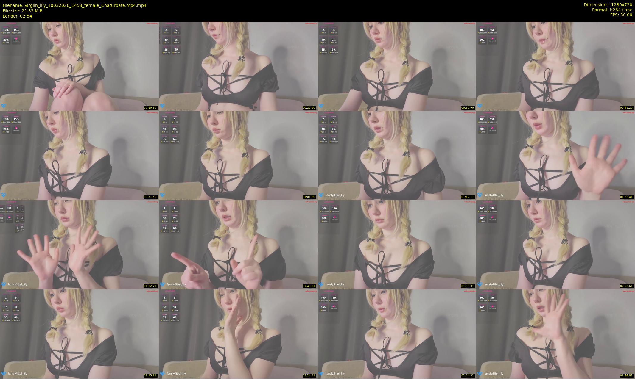virgiin_lily — 3 minute Chaturbate female cam show recording, 720p, Mar 10, 2026