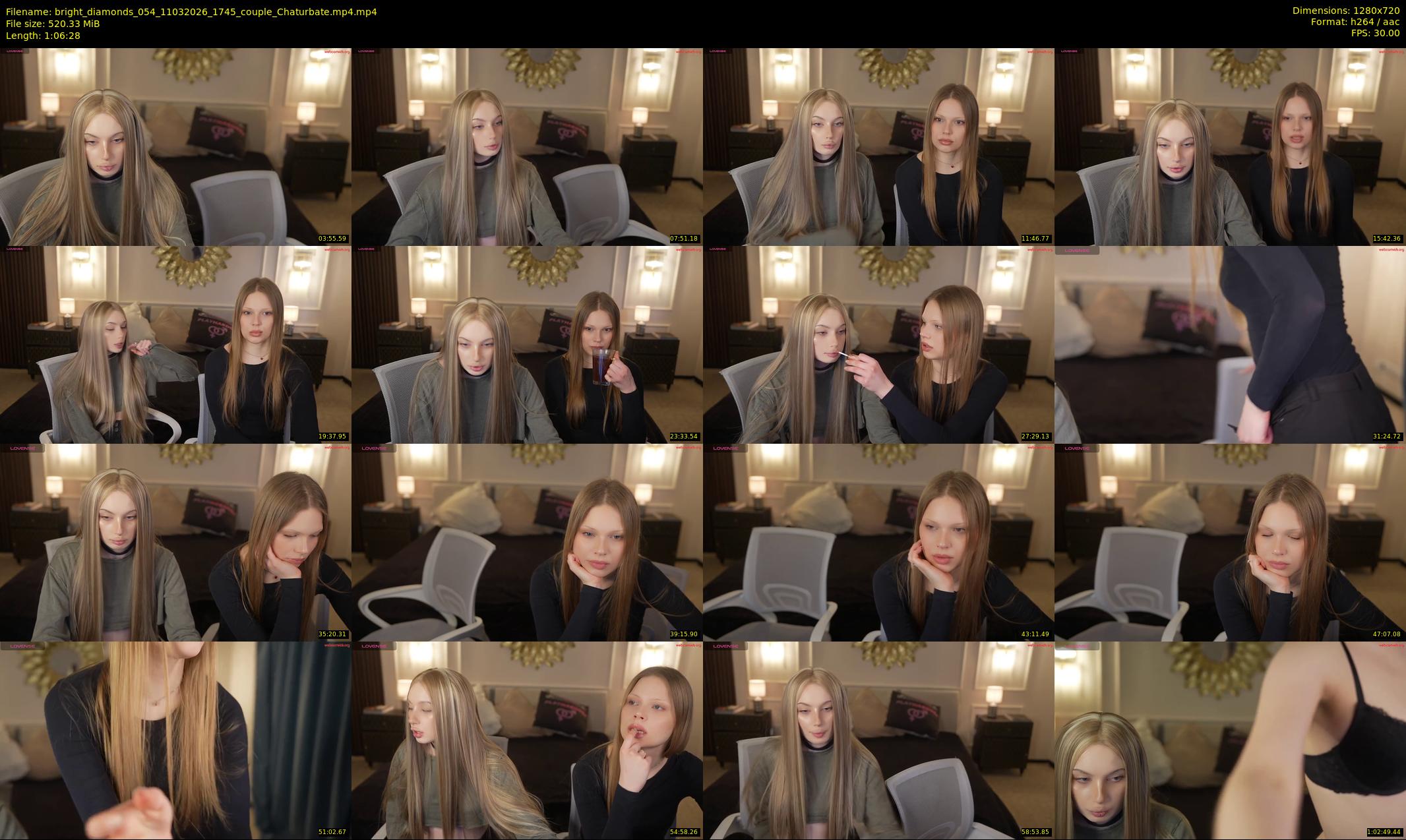 bright_diamonds_054 — 67 minute Chaturbate couple cam show recording, 720p, Mar 11, 2026