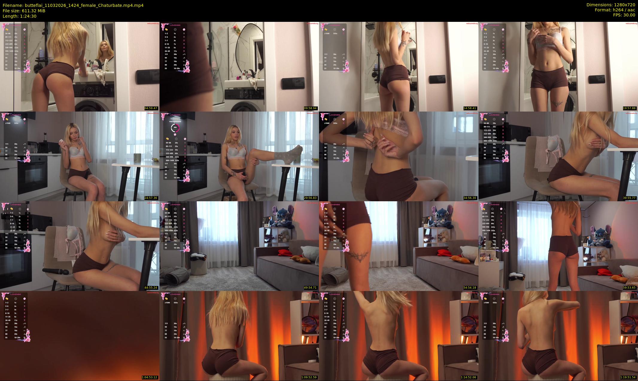 butteflai — 85 minute Chaturbate female cam show recording, 720p, Mar 11, 2026