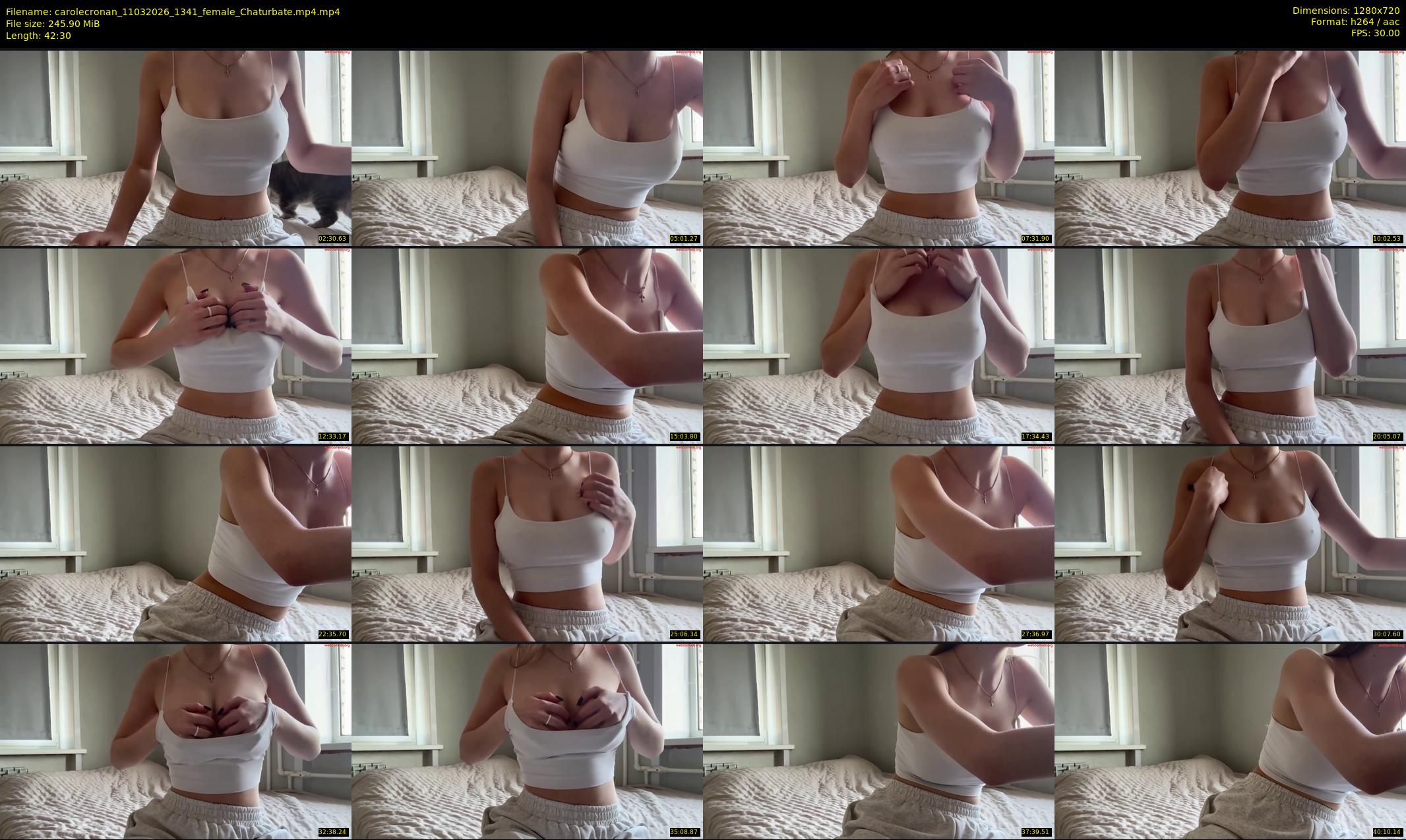 carolecronan — 43 minute Chaturbate female cam show recording, 720p, Mar 11, 2026