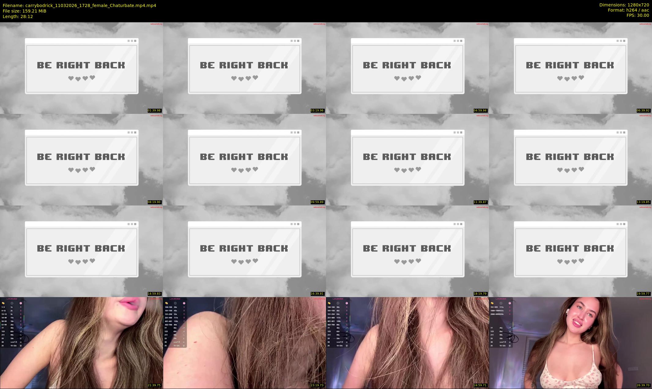 carrybodrick — 29 minute Chaturbate female cam show recording, 720p, Mar 11, 2026