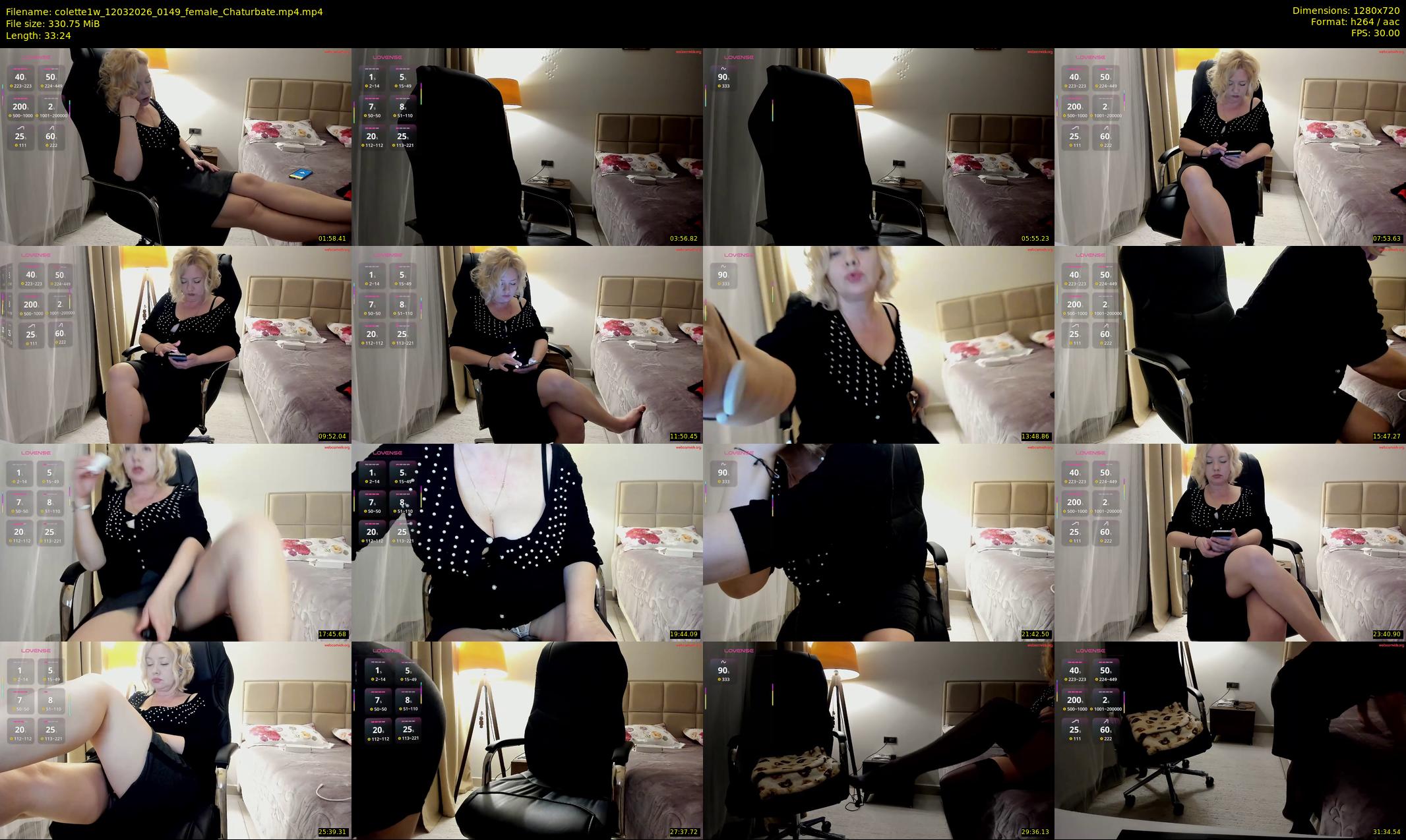 colette1w — 34 minute Chaturbate female cam show recording, 720p, Mar 12, 2026