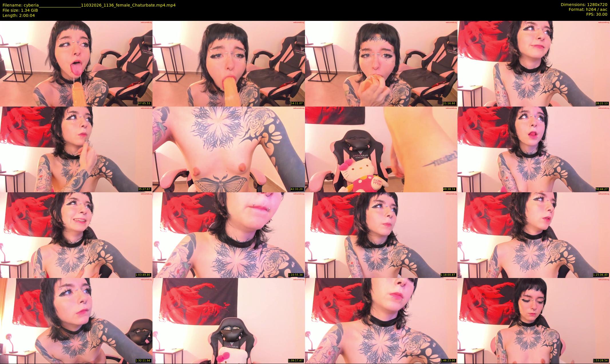 cyberia____________________ — 121 minute Chaturbate female cam show recording, 720p, Mar 11, 2026