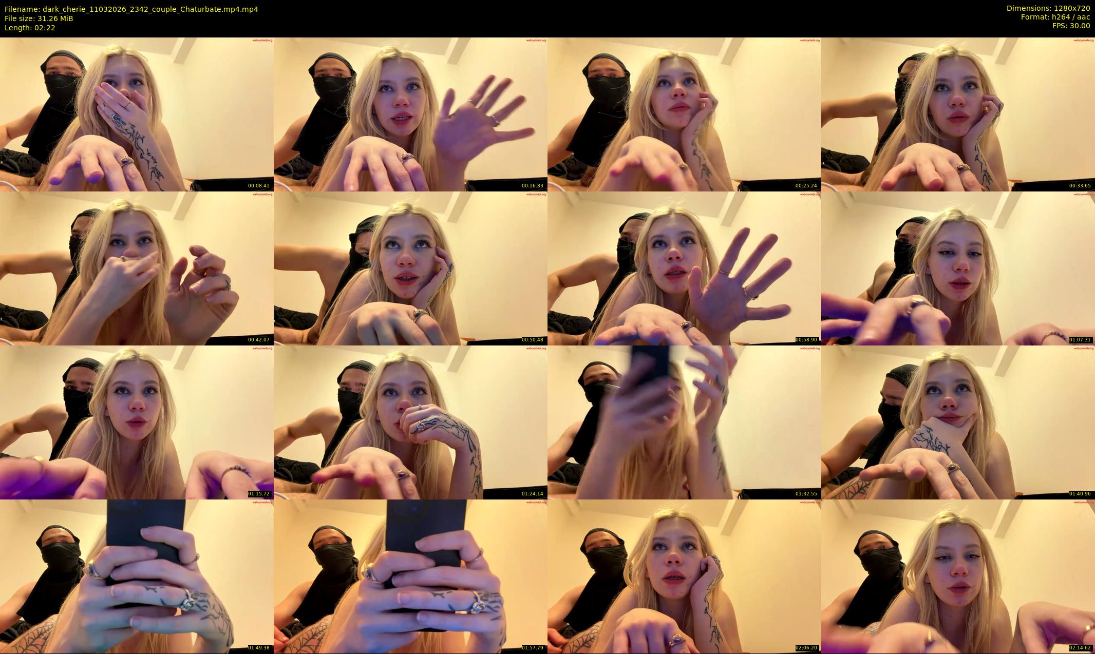 dark_cherie — 3 minute Chaturbate couple cam show recording, 720p, Mar 11, 2026
