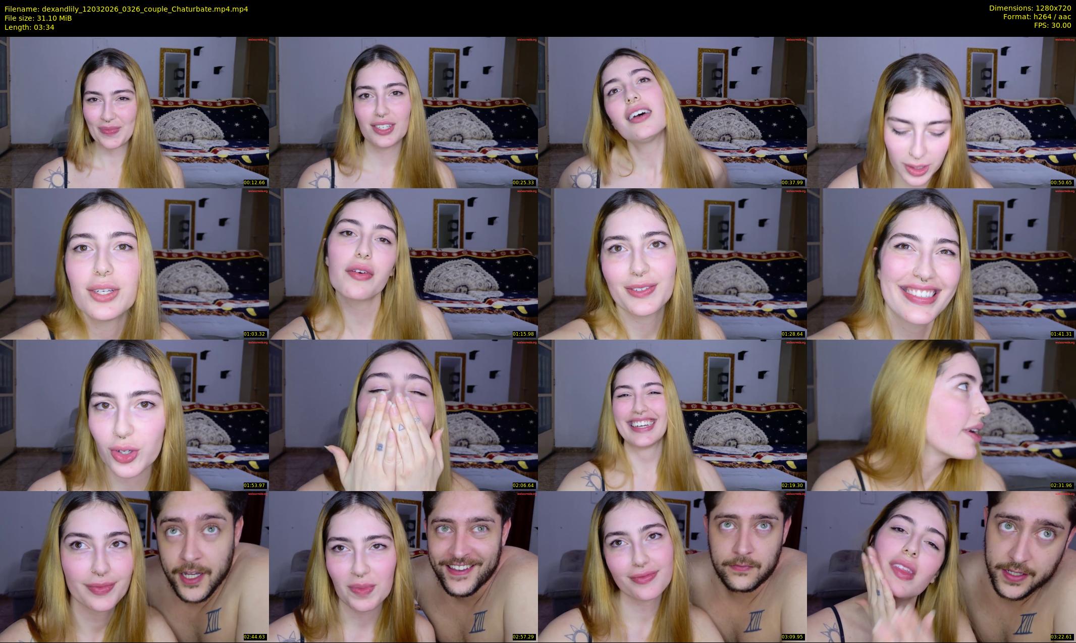 dexandlily — 4 minute Chaturbate couple cam show recording, 720p, Mar 12, 2026