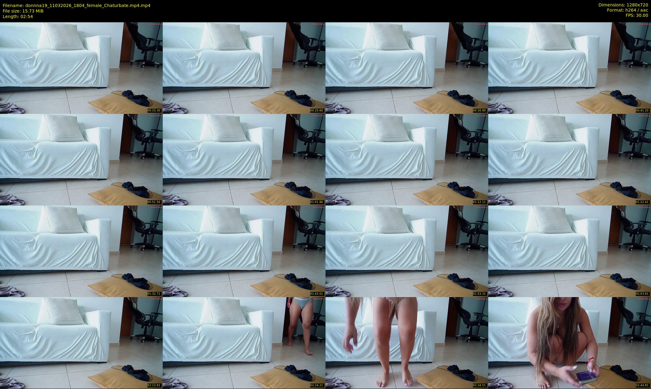 donnna19 — 3 minute Chaturbate female cam show recording, 720p, Mar 11, 2026
