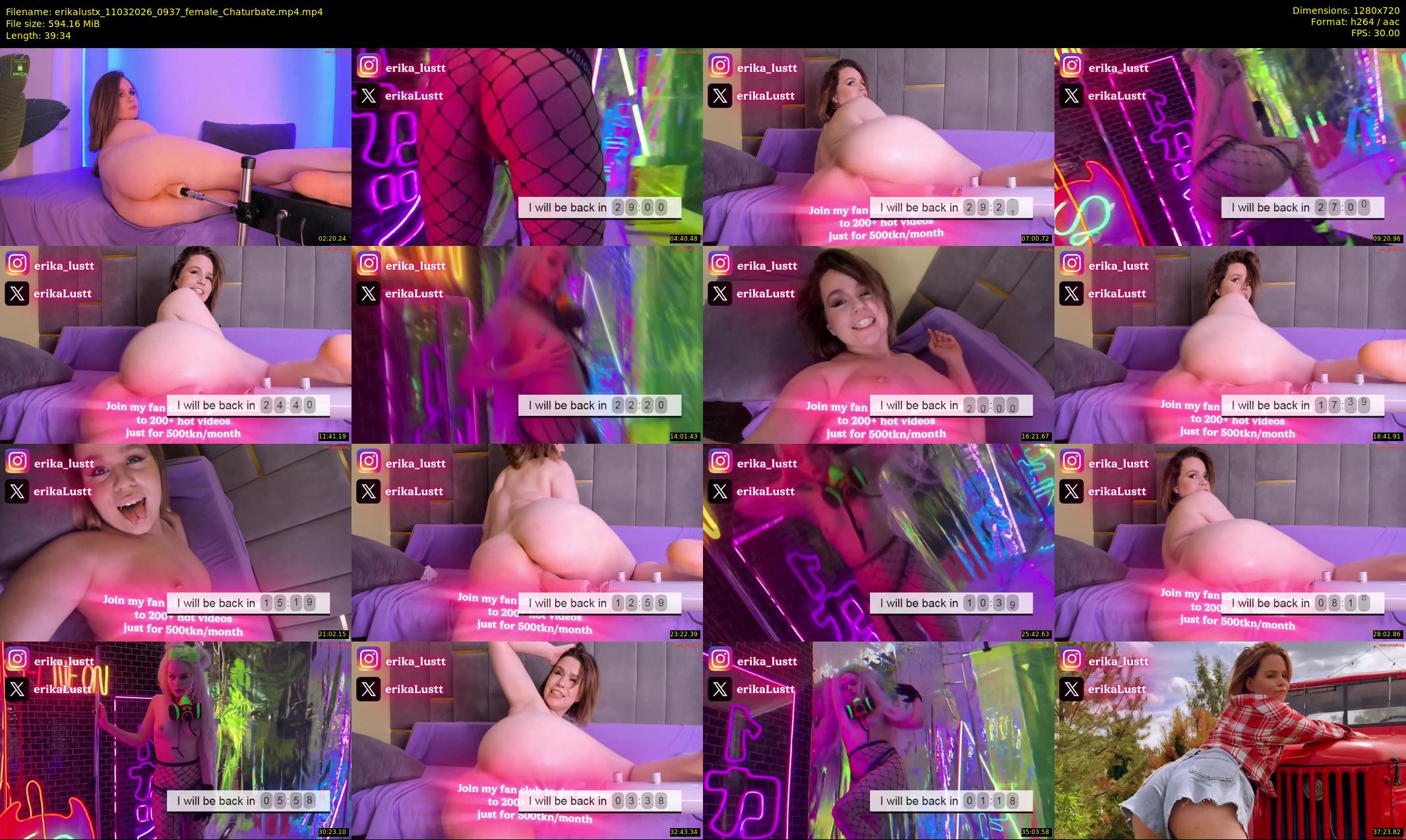erikalustx — 40 minute Chaturbate female cam show recording, 720p, Mar 11, 2026