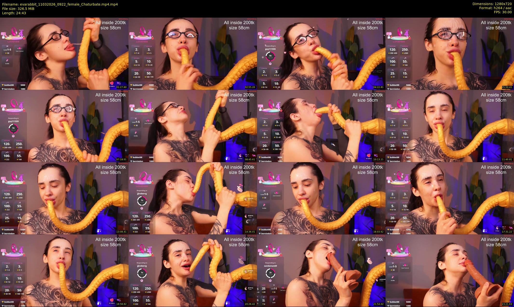 evarabbit — 25 minute Chaturbate female cam show recording, 720p, Mar 11, 2026
