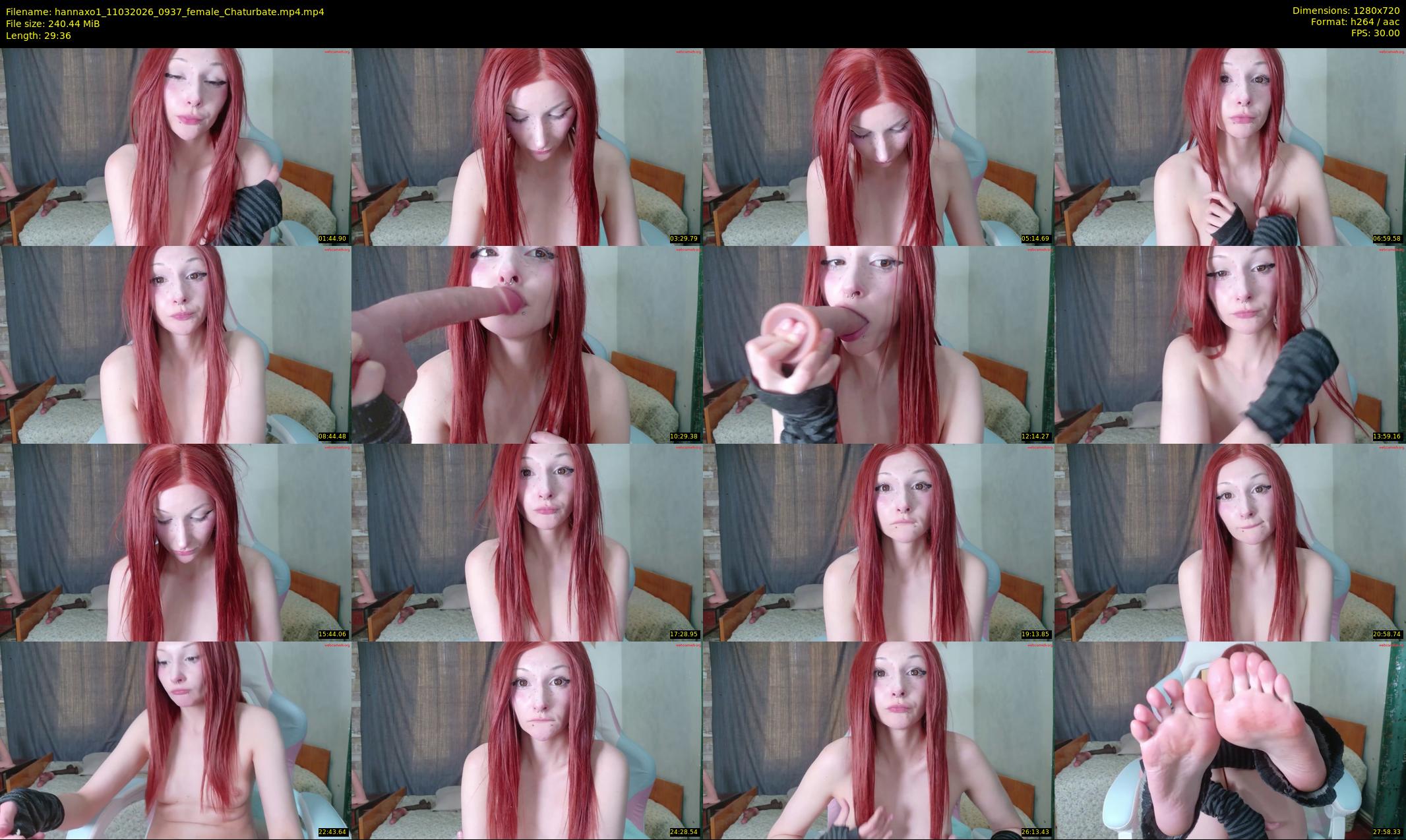 hannaxo1 — 30 minute Chaturbate female cam show recording, 720p, Mar 11, 2026