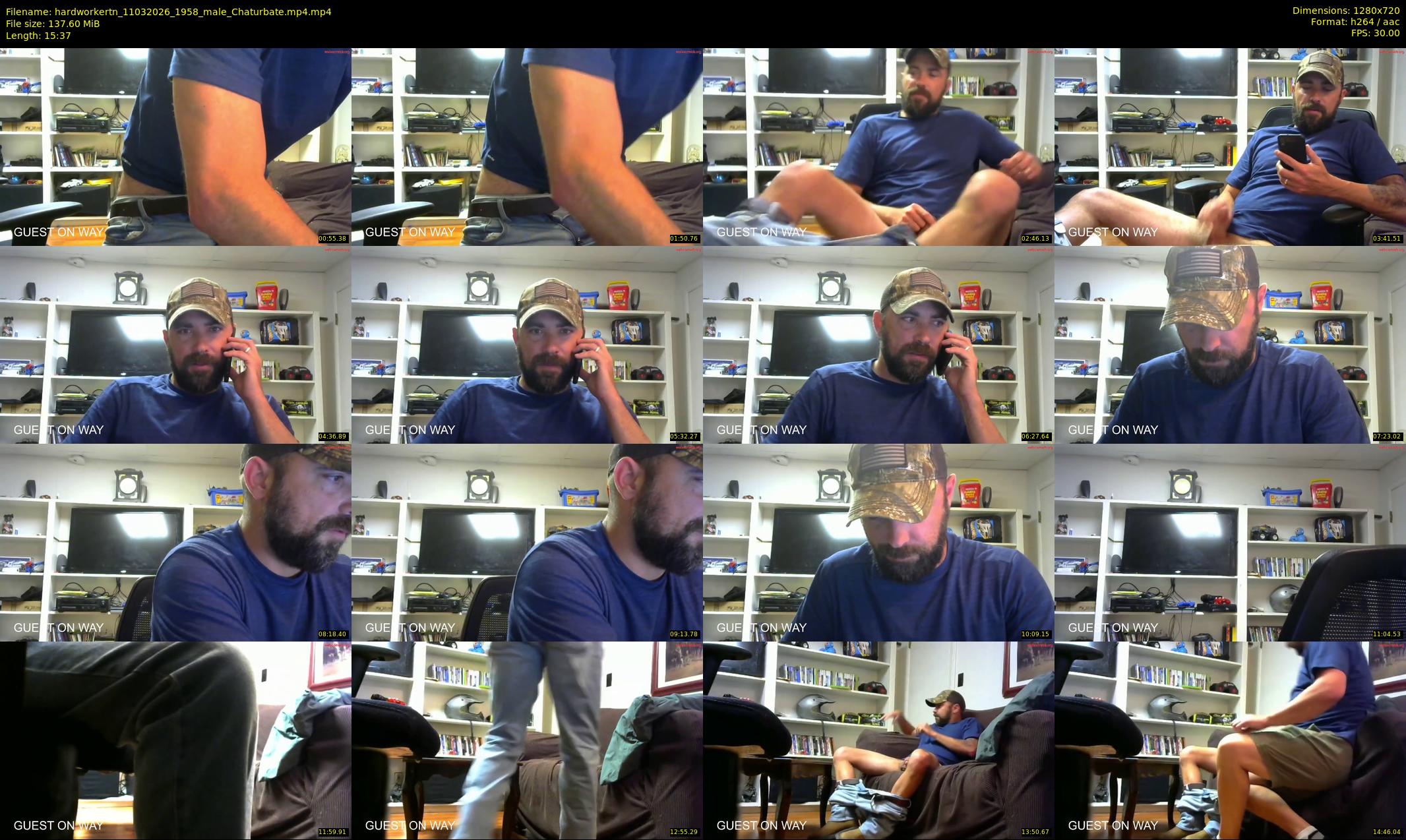 hardworkertn — 16 minute Chaturbate male cam show recording, 720p, Mar 11, 2026
