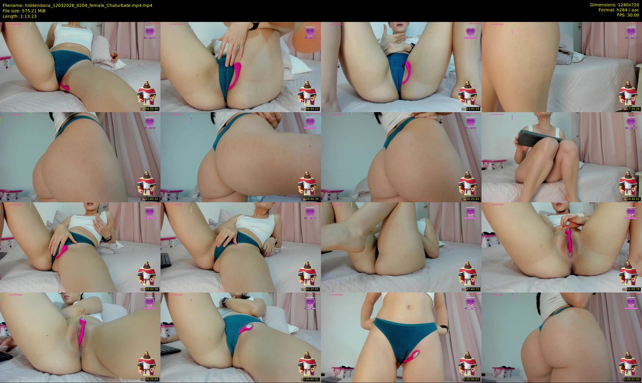 hiddendana — 74 minute Chaturbate female cam show recording, 720p, Mar 12, 2026