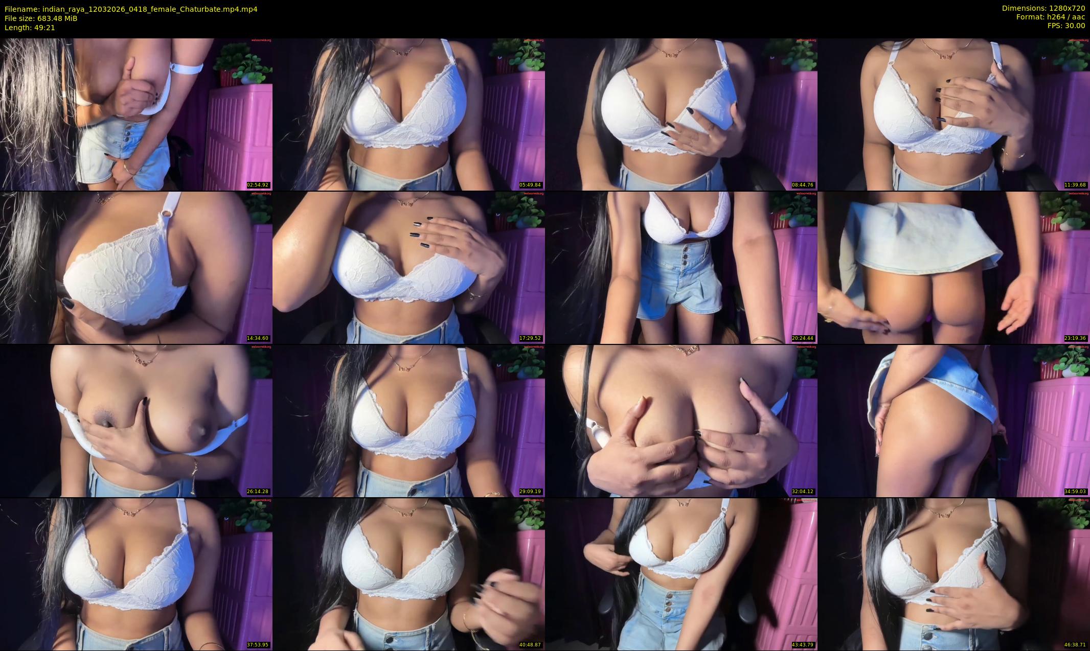 indian_raya — 50 minute Chaturbate female cam show recording, 720p, Mar 12, 2026
