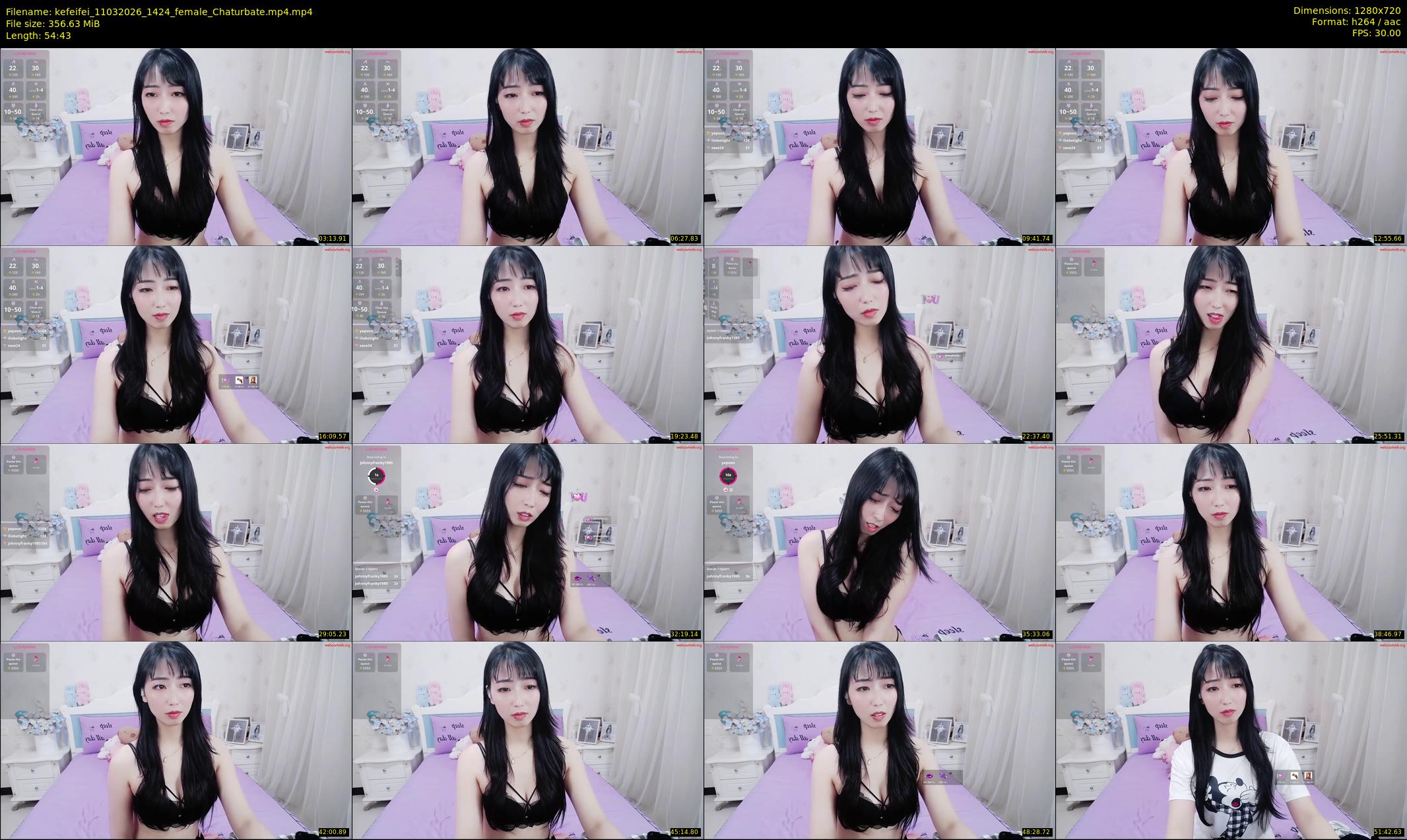 kefeifei — 55 minute Chaturbate female cam show recording, 720p, Mar 11, 2026