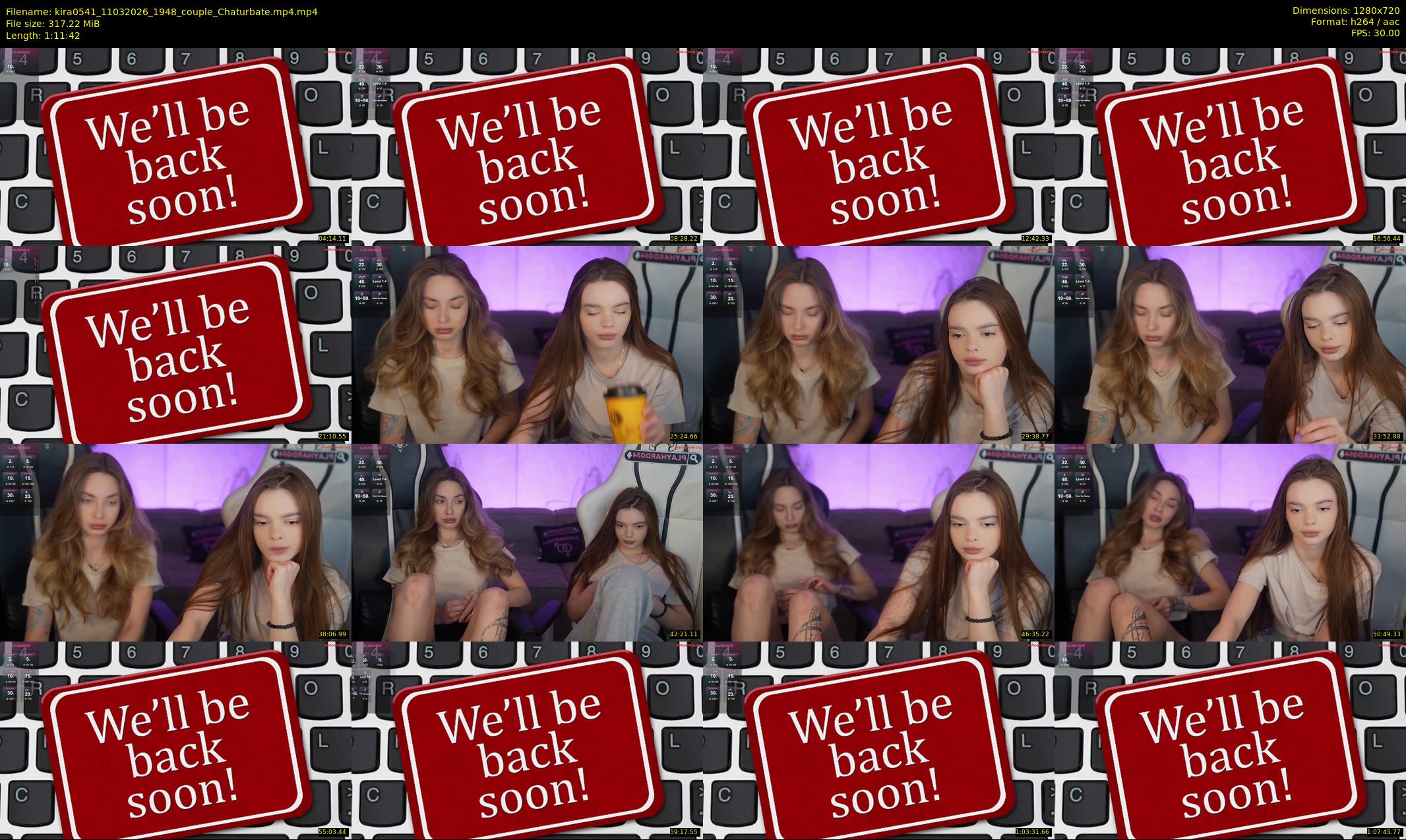 kira0541 — 72 minute Chaturbate couple cam show recording, 720p, Mar 11, 2026