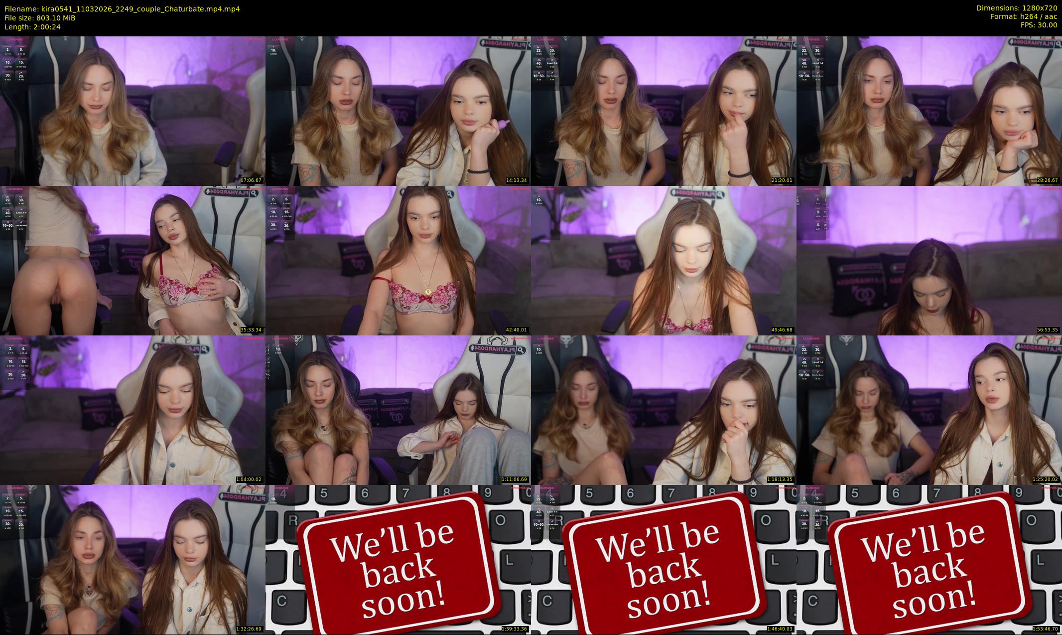 kira0541 — 121 minute Chaturbate couple cam show recording, 720p, Mar 11, 2026