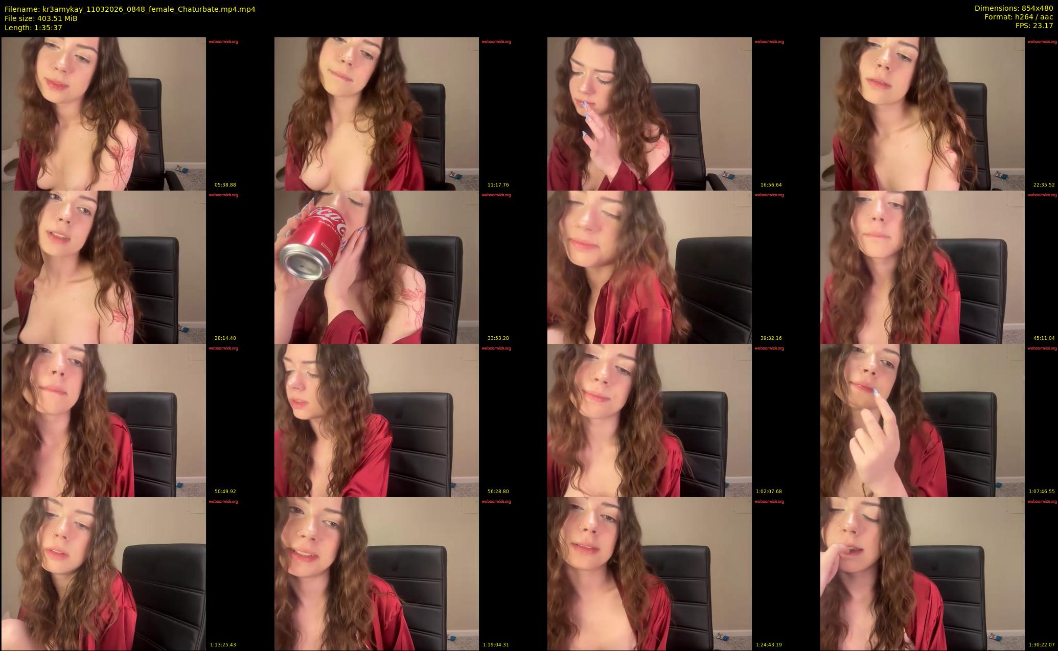 kr3amykay — 96 minute Chaturbate female cam show recording, 480p, Mar 11, 2026