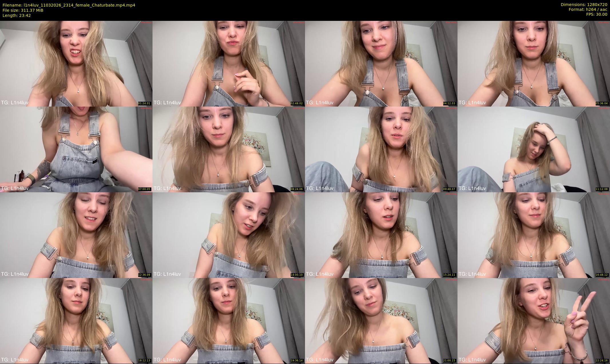 l1n4luv — 24 minute Chaturbate female cam show recording, 720p, Mar 11, 2026