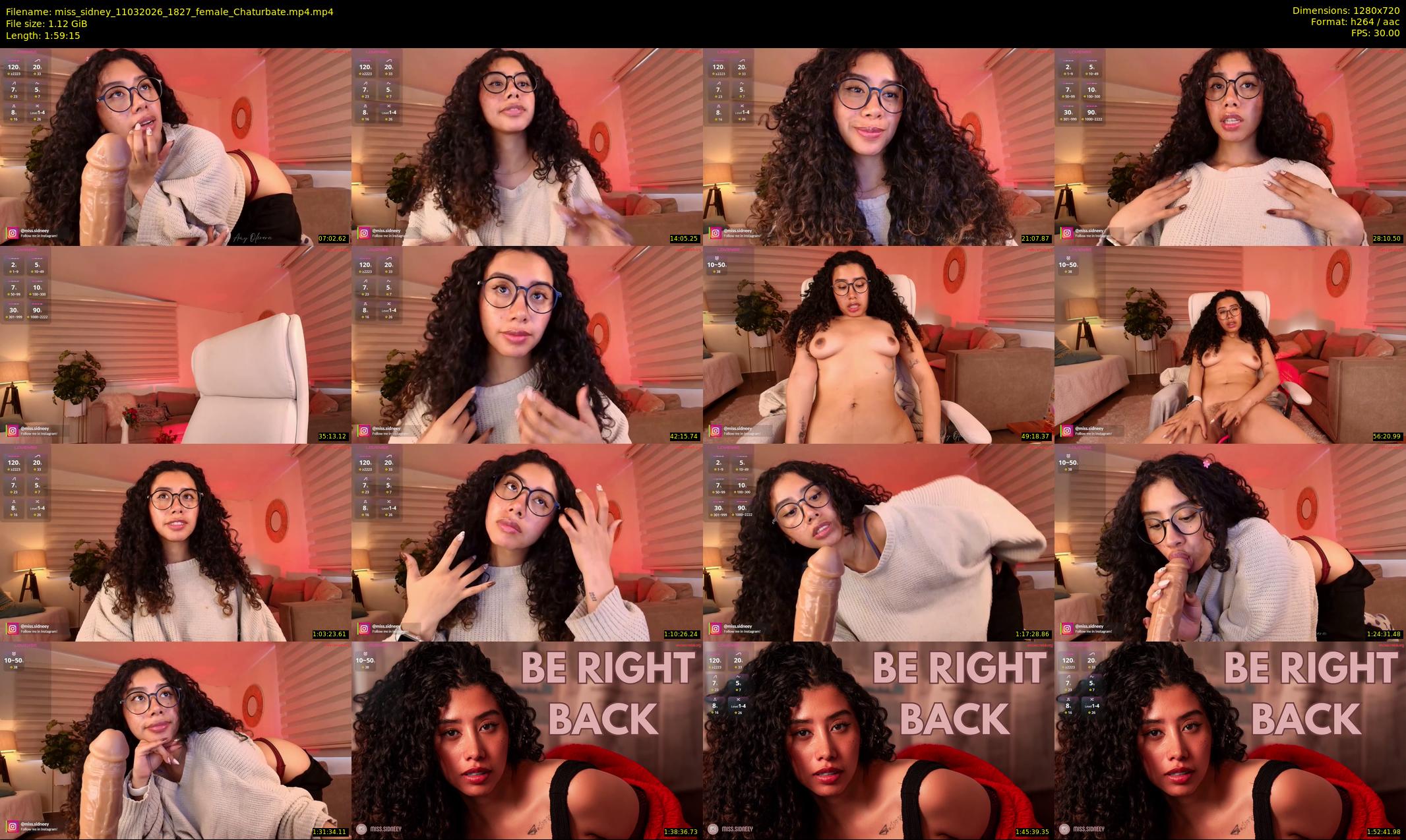 miss_sidney — 120 minute Chaturbate female cam show recording, 720p, Mar 11, 2026