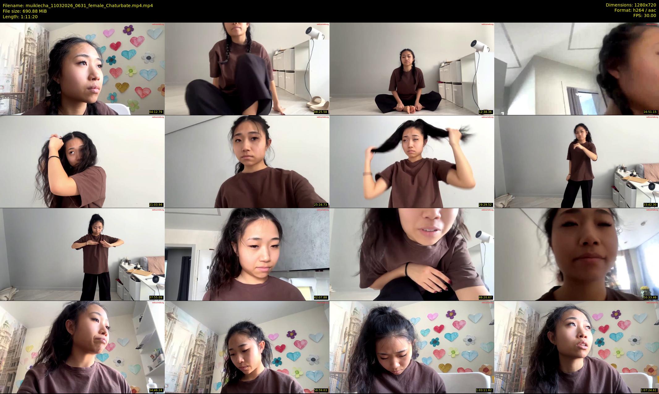 muiklecha — 72 minute Chaturbate female cam show recording, 720p, Mar 11, 2026