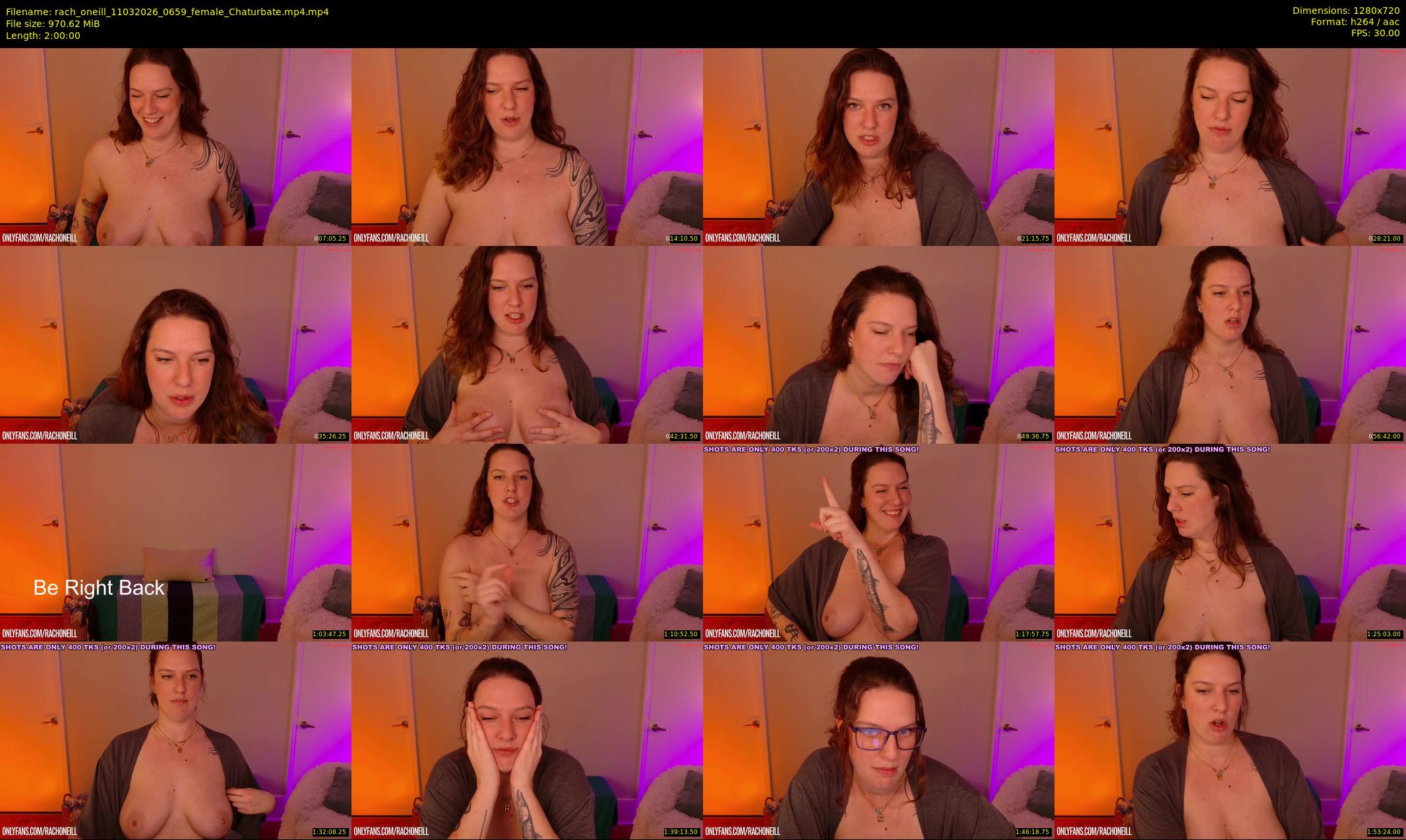 rach_oneill — 120 minute Chaturbate female cam show recording, 720p, Mar 11, 2026