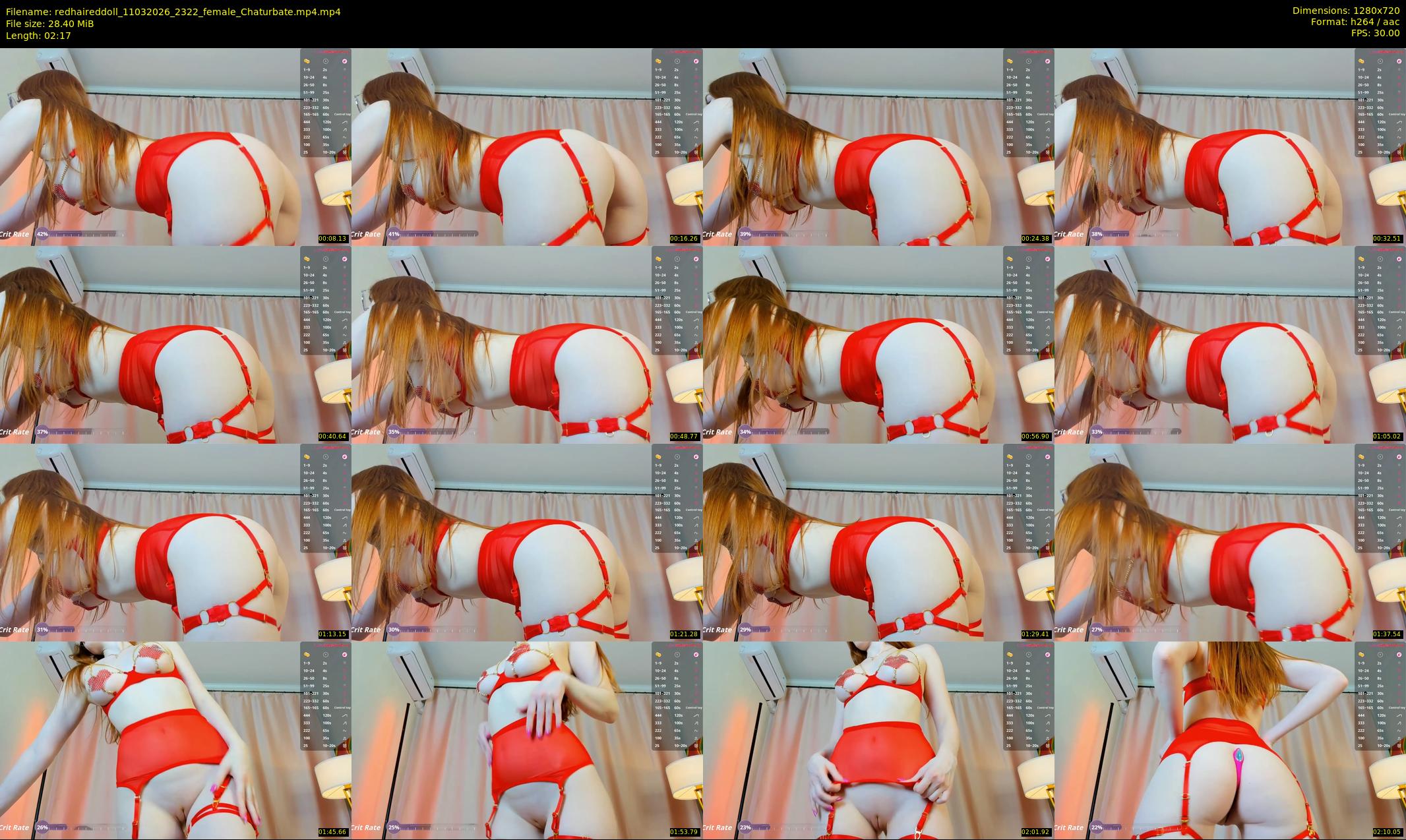 redhaireddoll — 3 minute Chaturbate female cam show recording, 720p, Mar 11, 2026
