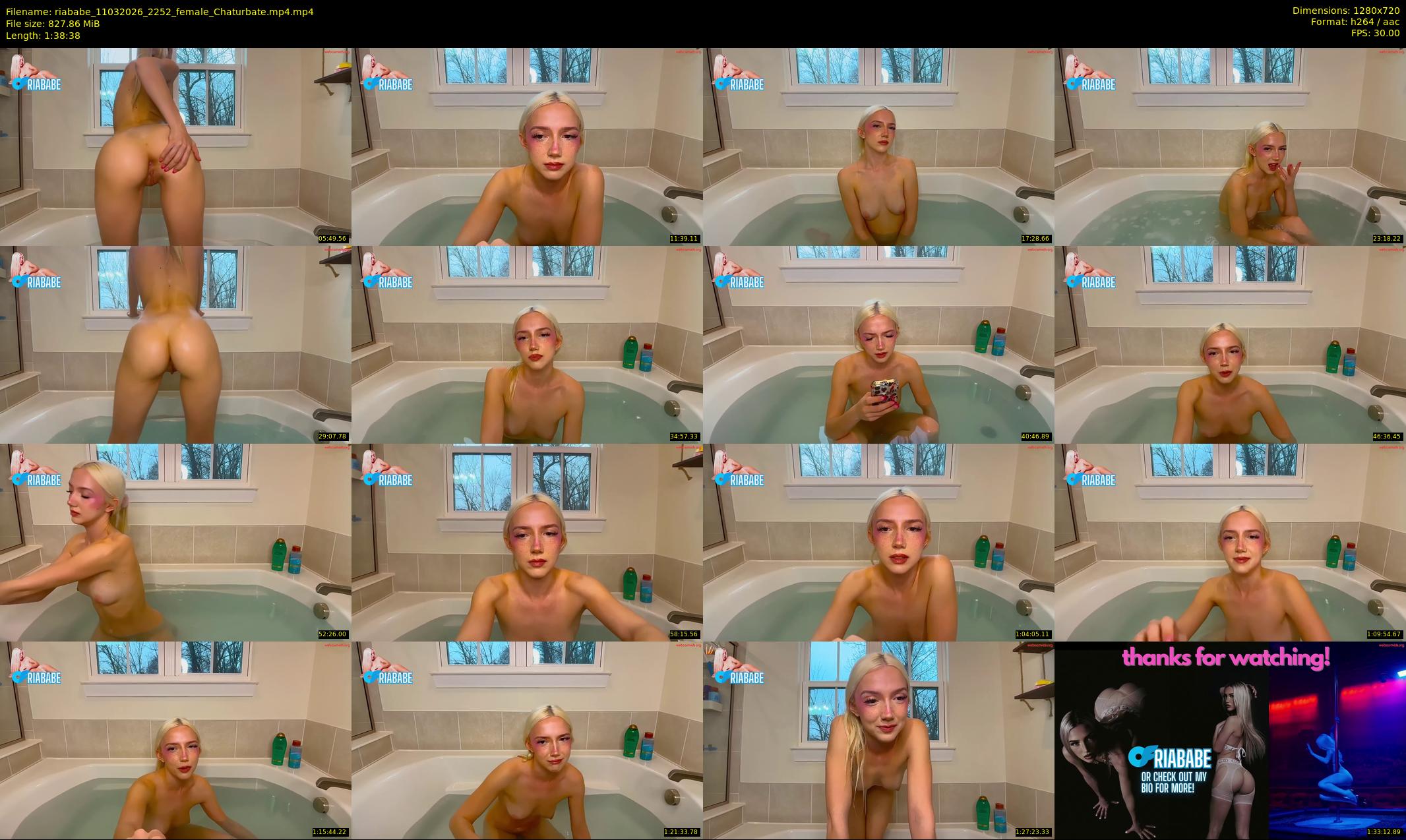 riababe — 99 minute Chaturbate female cam show recording, 720p, Mar 11, 2026