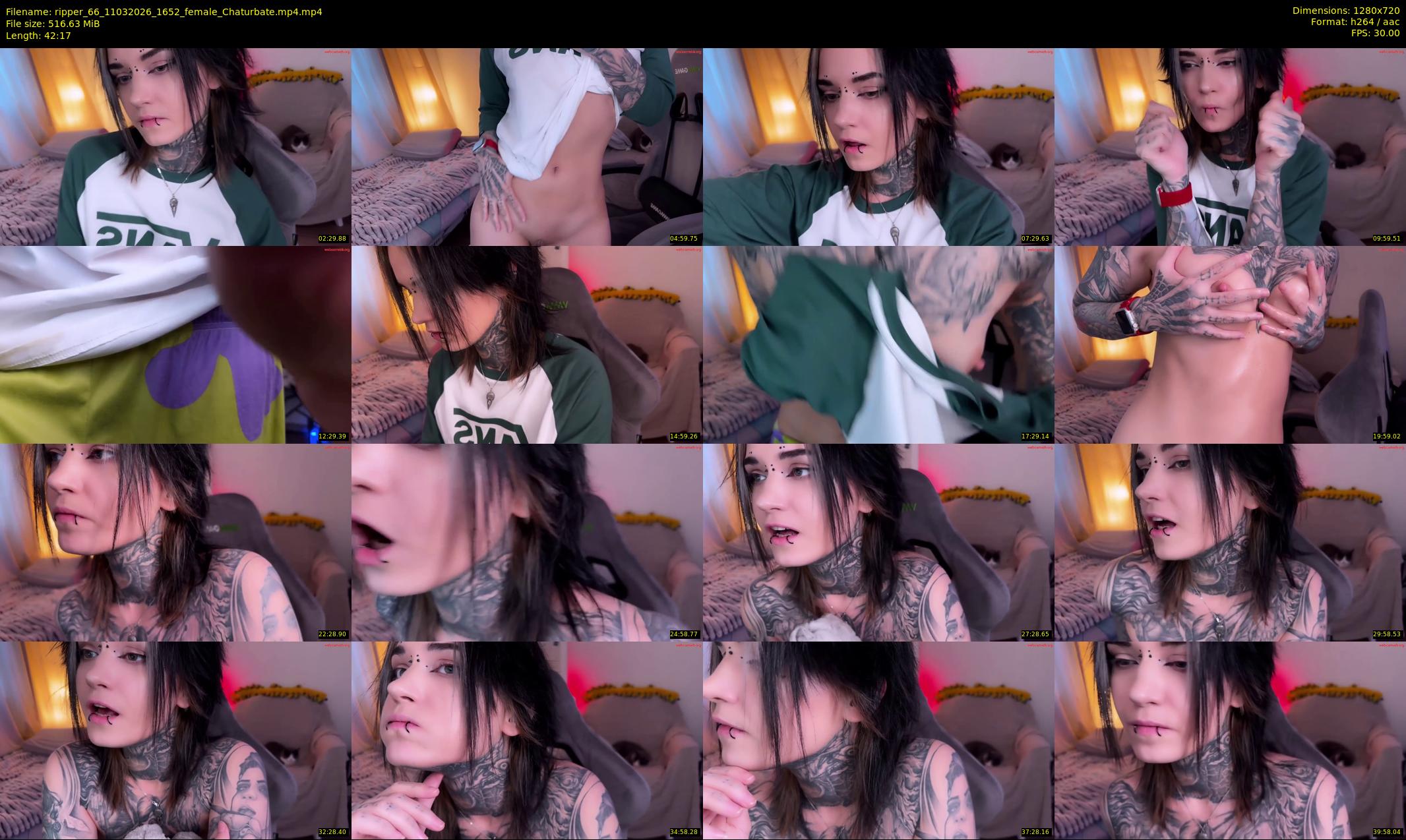 ripper_66 — 43 minute Chaturbate female cam show recording, 720p, Mar 11, 2026