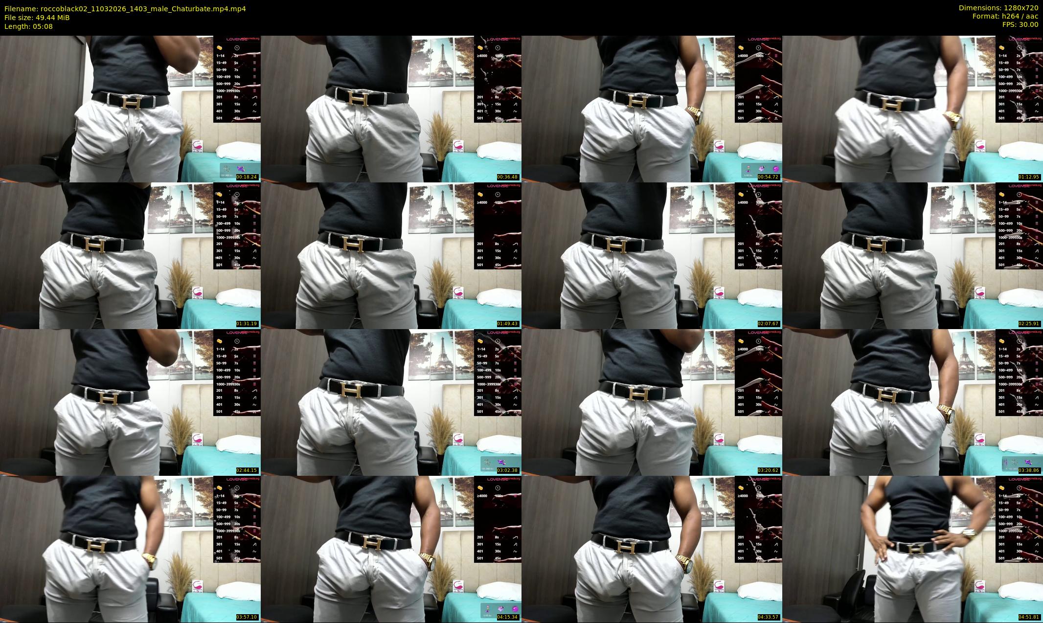 roccoblack02 — 6 minute Chaturbate male cam show recording, 720p, Mar 11, 2026