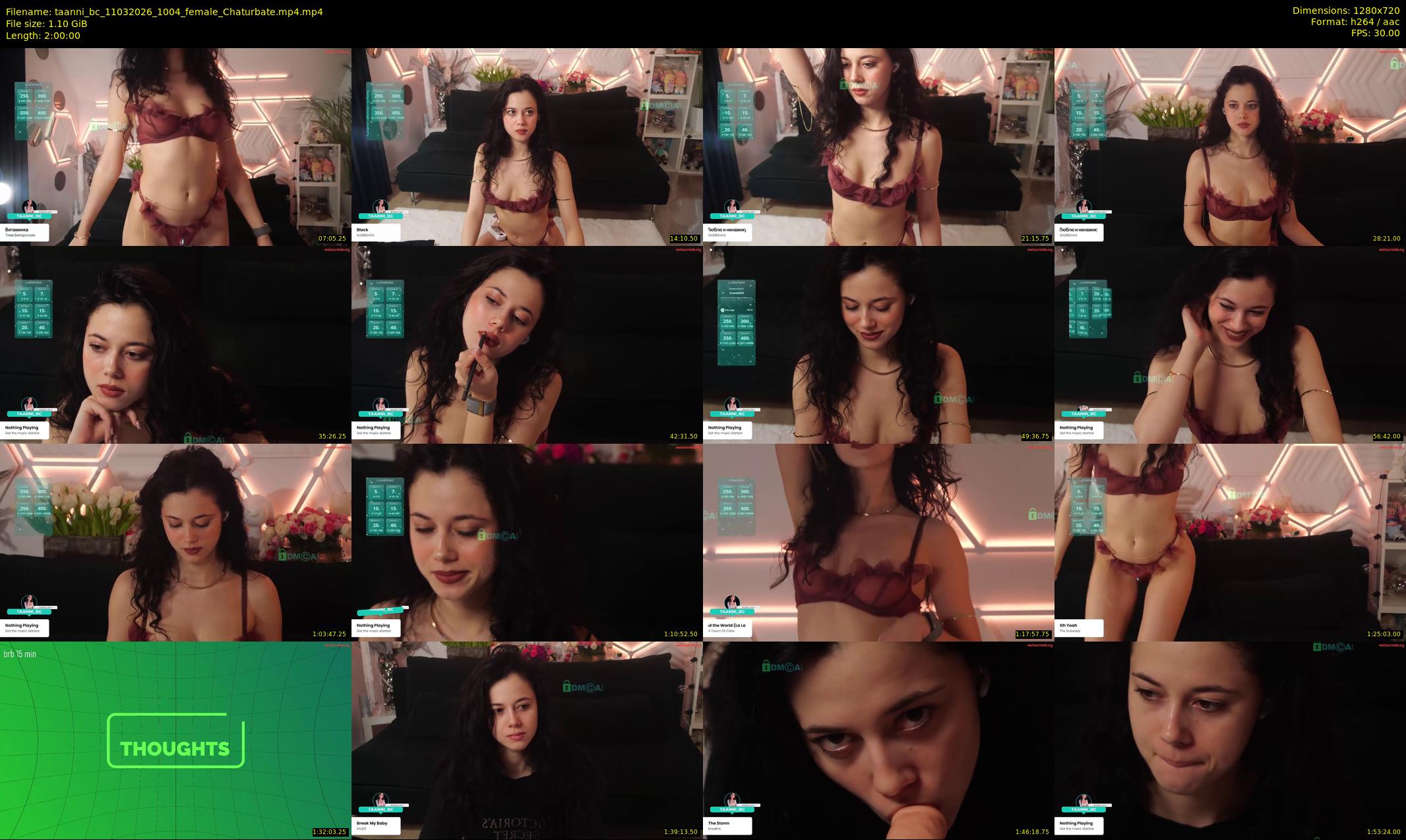 taanni_bc — 120 minute Chaturbate female cam show recording, 720p, Mar 11, 2026