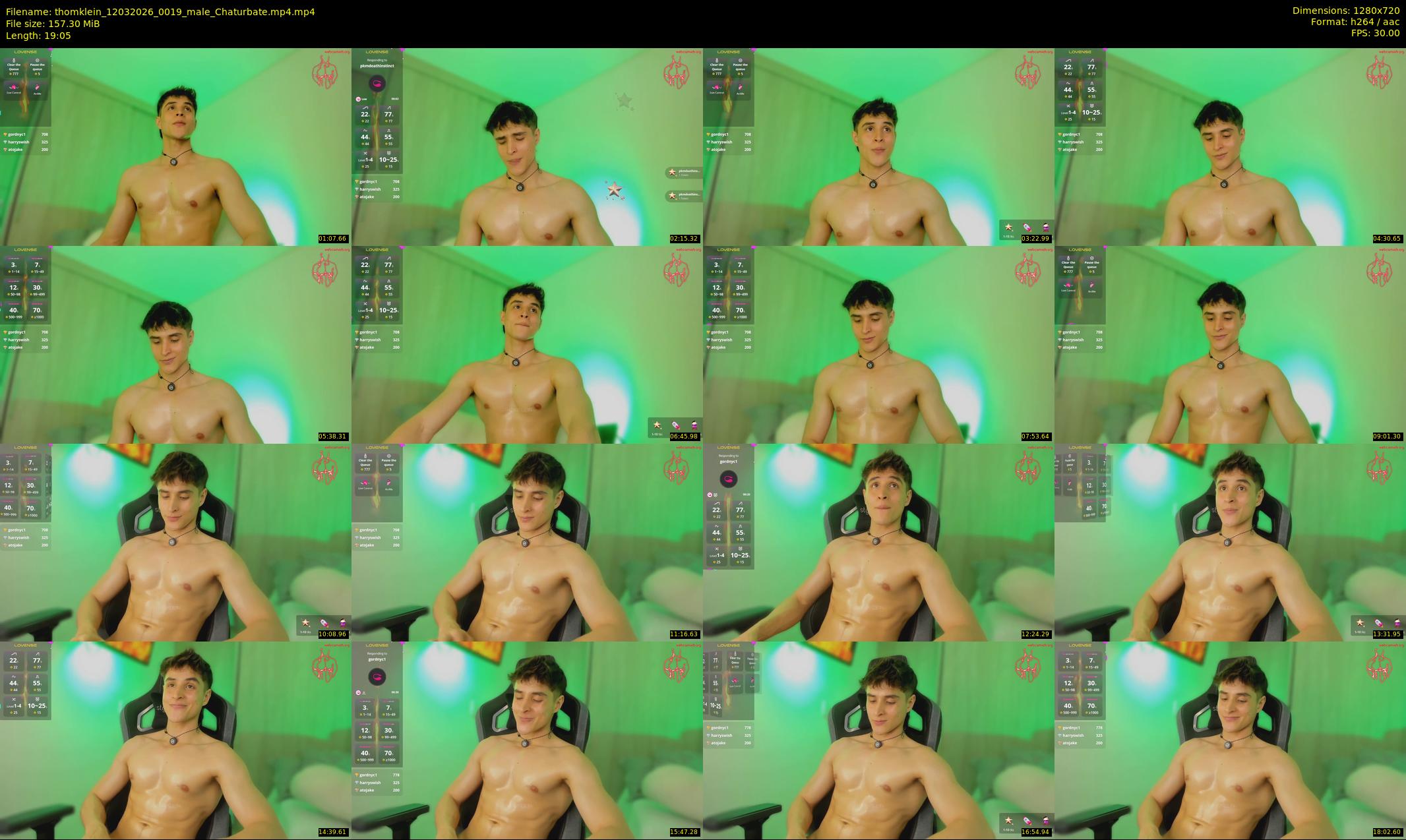 thomklein — 20 minute Chaturbate male cam show recording, 720p, Mar 12, 2026