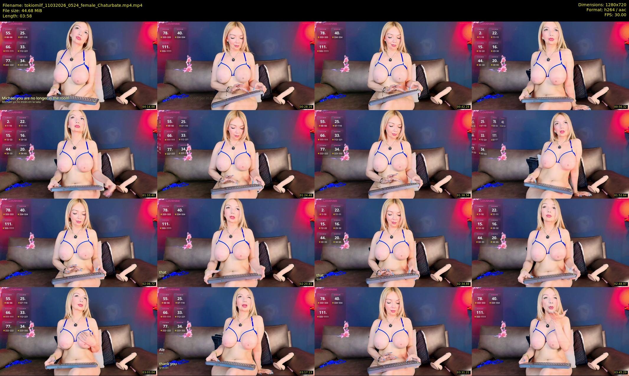 tokiomilf — 4 minute Chaturbate female cam show recording, 720p, Mar 11, 2026