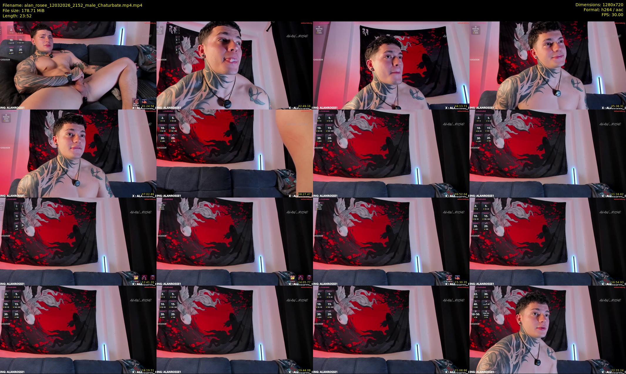 alan_rosee — 24 minute Chaturbate male cam show recording, 720p, Mar 12, 2026