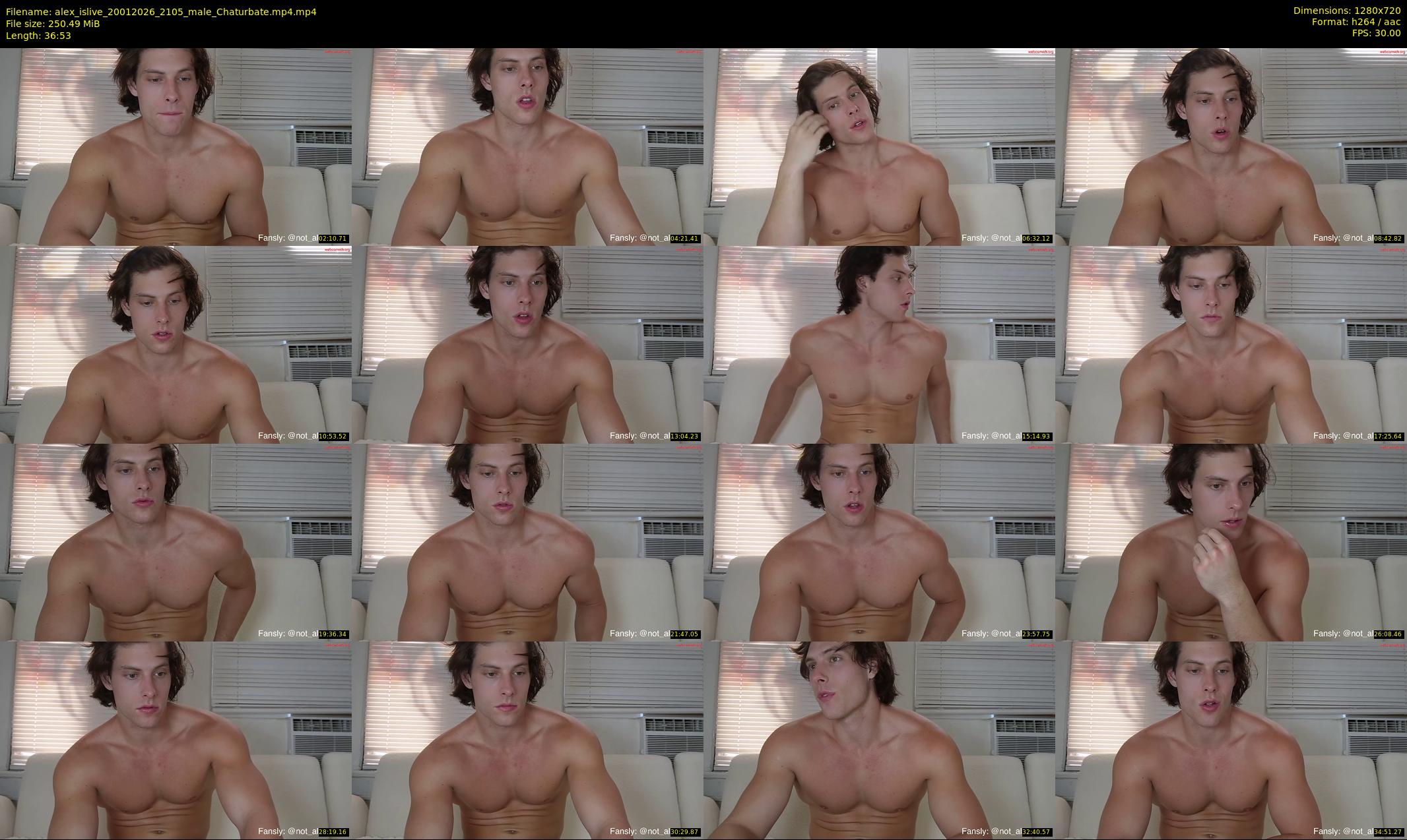 alex_islive — 37 minute Chaturbate male cam show recording, 720p, Jan 20, 2026