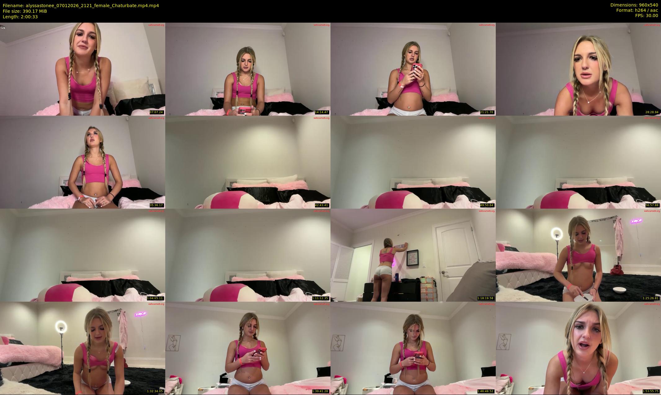 alyssastonee — 121 minute Chaturbate female cam show recording, 480p, Jan 7, 2026