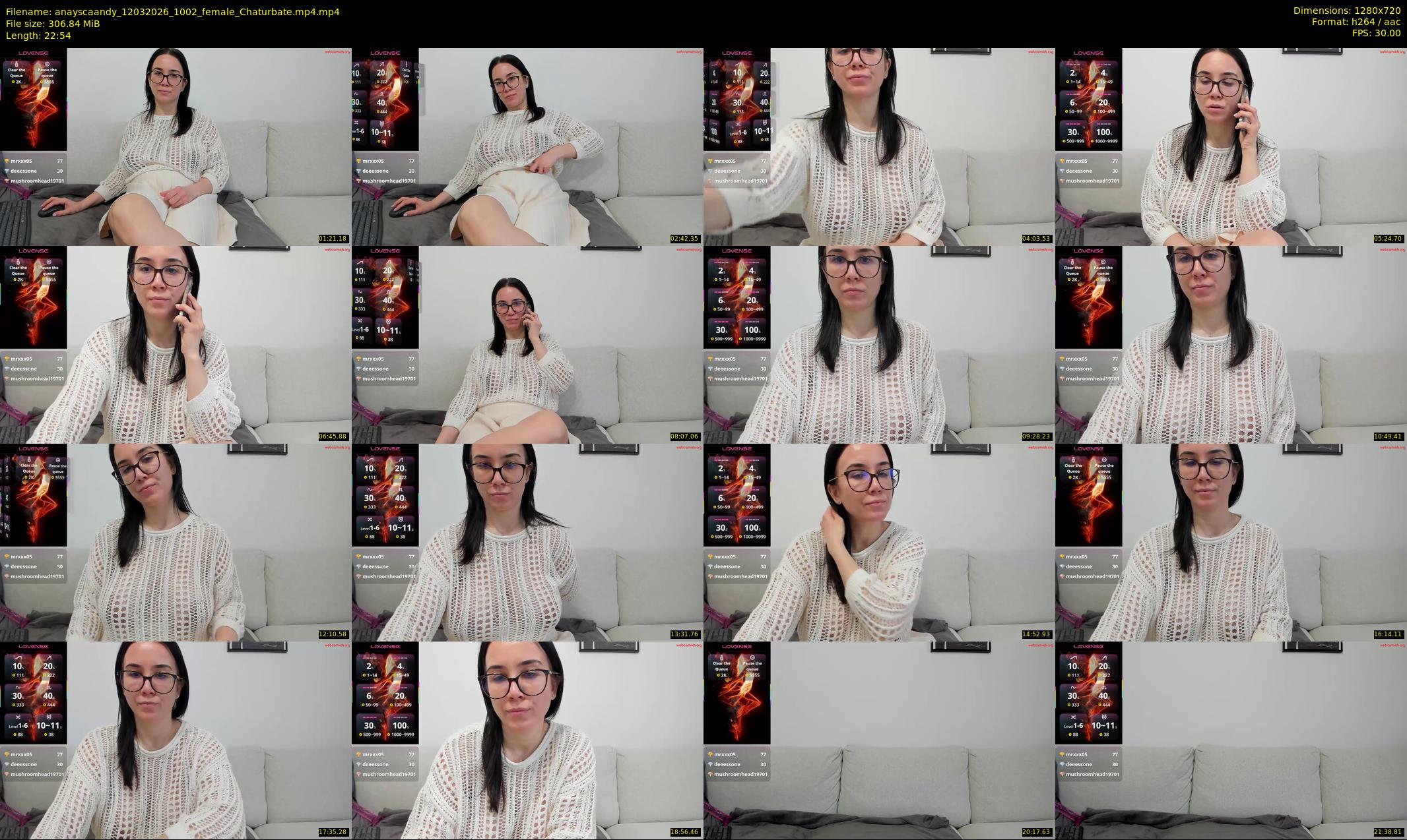 anayscaandy — 23 minute Chaturbate female cam show recording, 720p, Mar 12, 2026