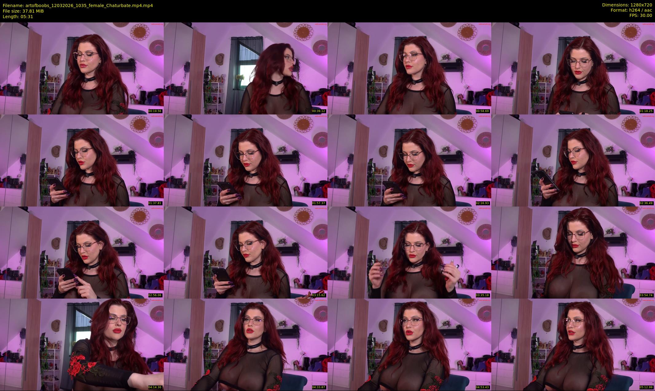 artofboobs — 6 minute Chaturbate female cam show recording, 720p, Mar 12, 2026
