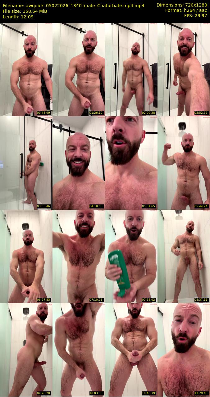 awquick — 13 minute Chaturbate male cam show recording, 1080p, Feb 5, 2026