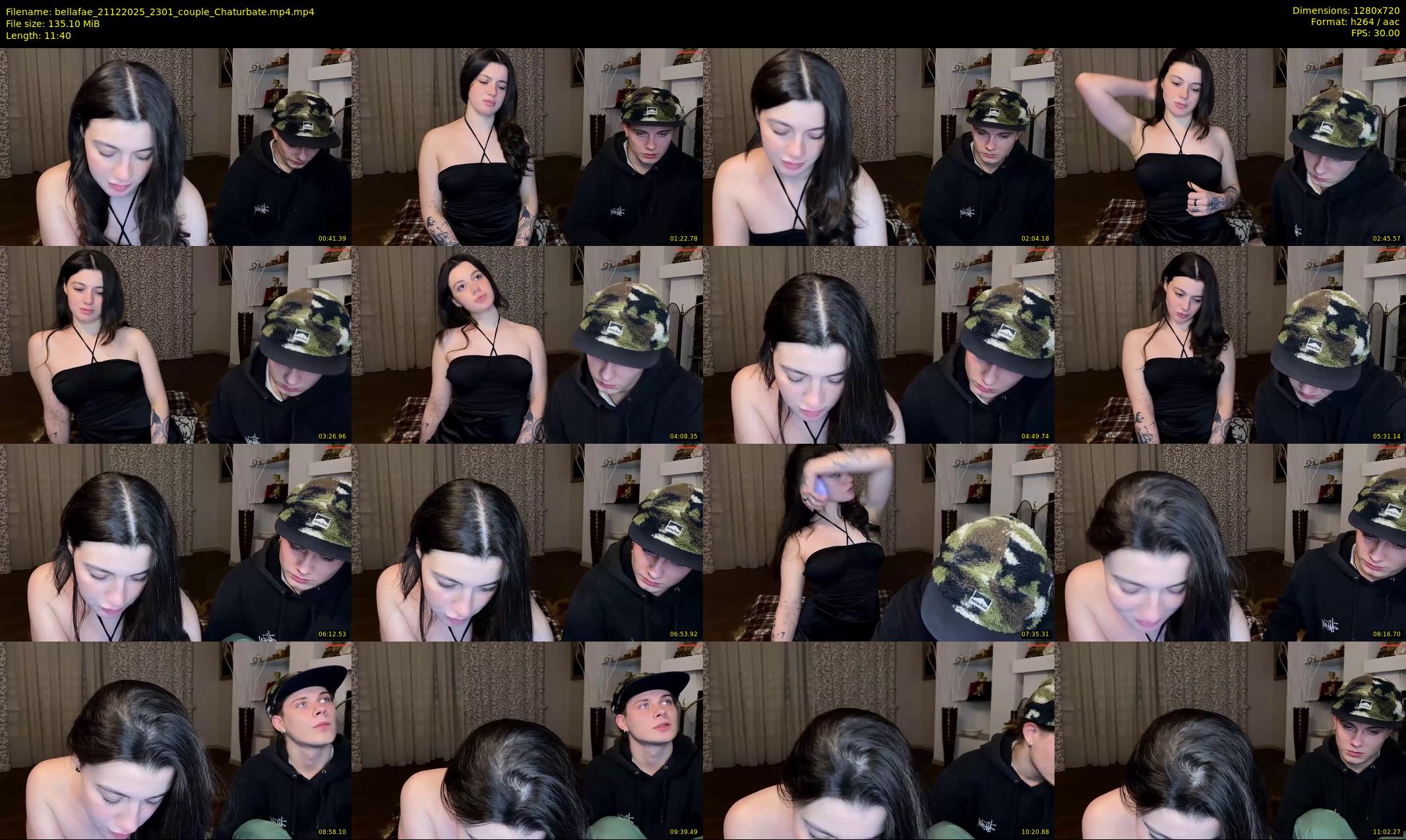 bellafae — 12 minute Chaturbate couple cam show recording, 720p, Dec 21, 2025