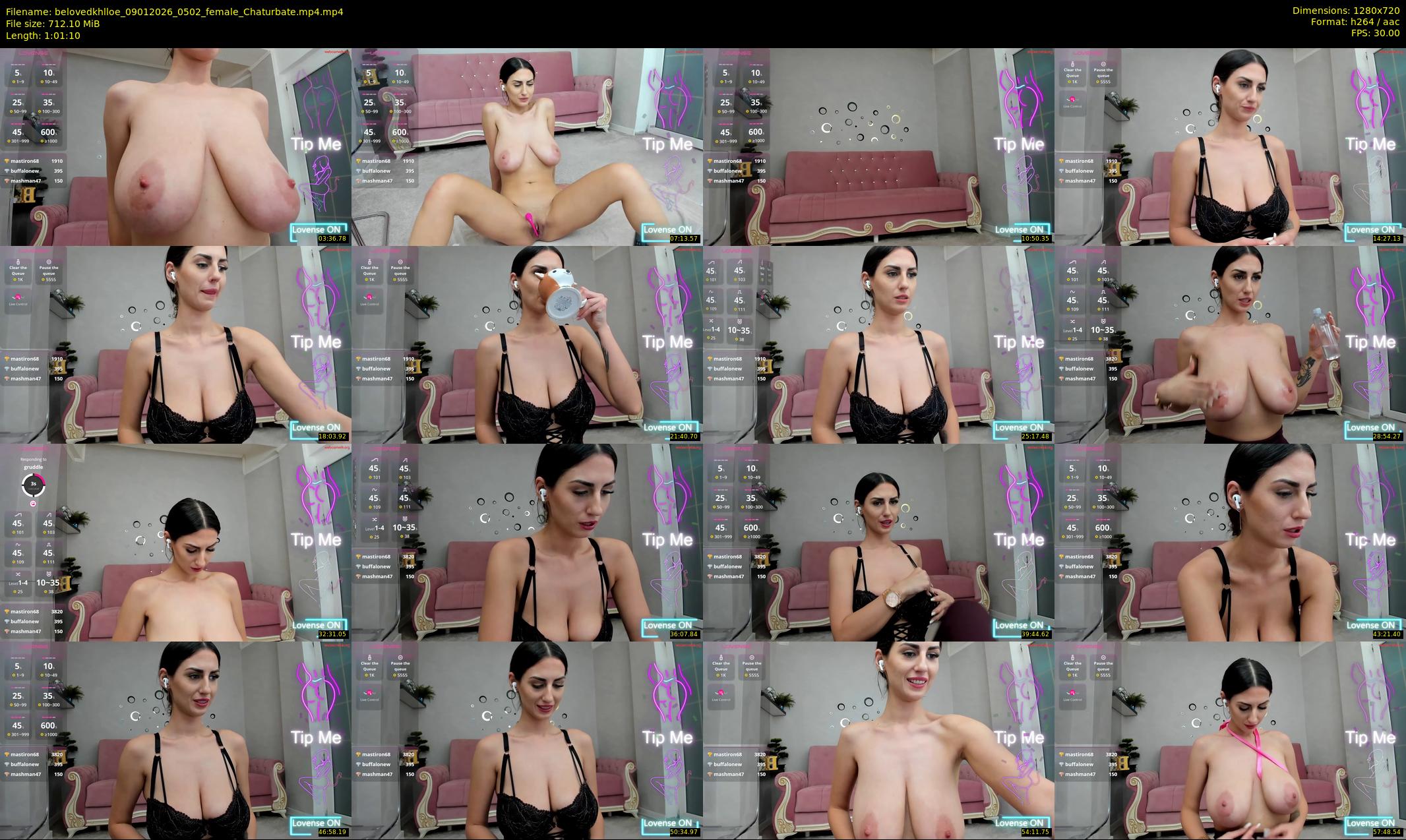 belovedkhlloe — 62 minute Chaturbate female cam show recording, 720p, Jan 9, 2026