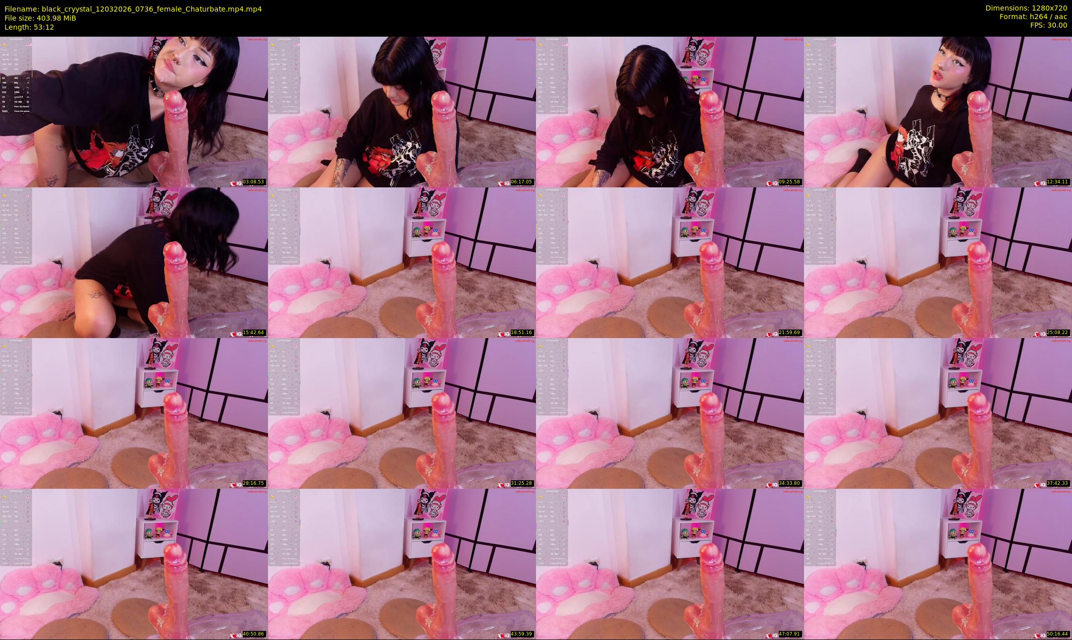black_cryystal — 54 minute Chaturbate female cam show recording, 720p, Mar 12, 2026