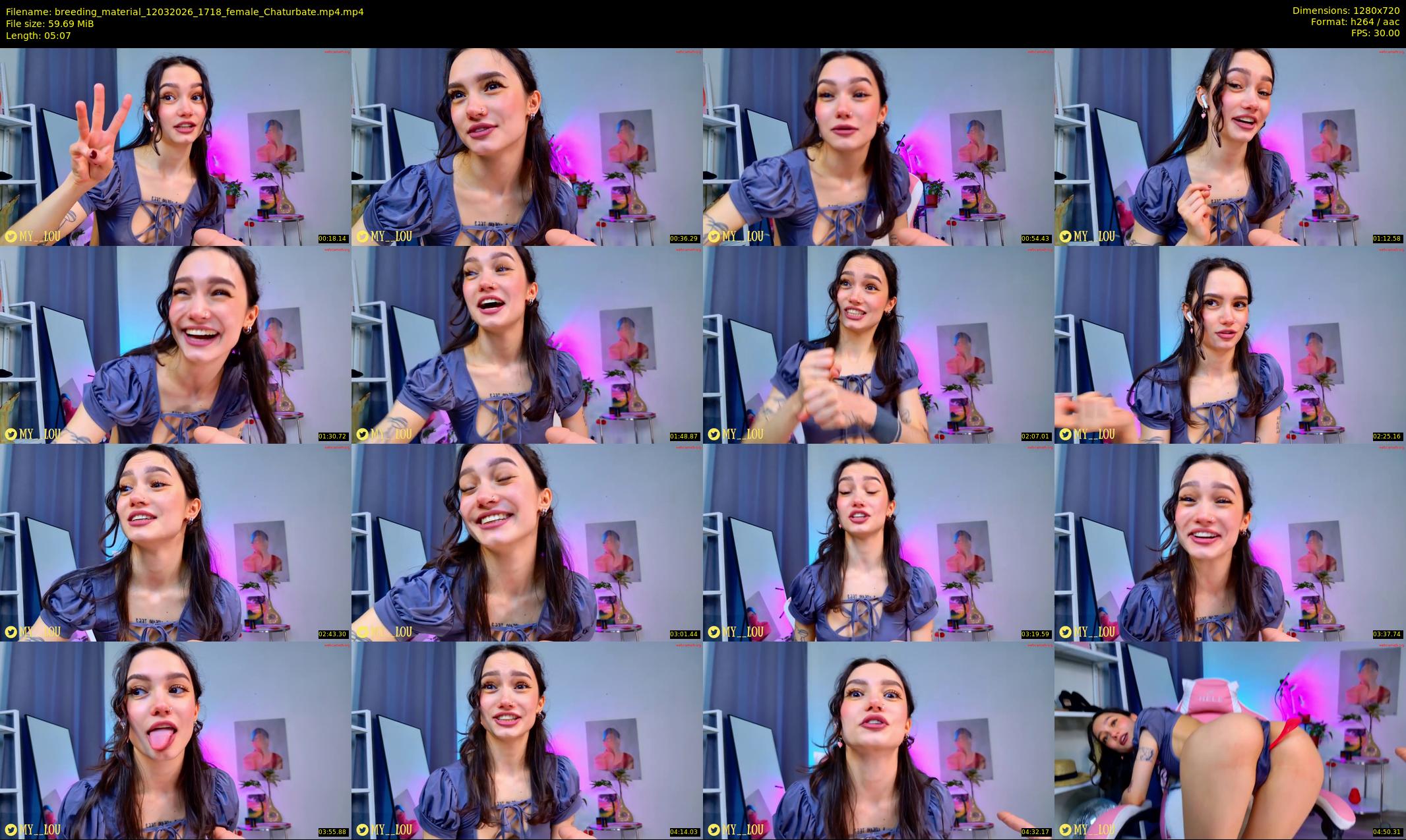 breeding_material — 6 minute Chaturbate female cam show recording, 720p, Mar 12, 2026