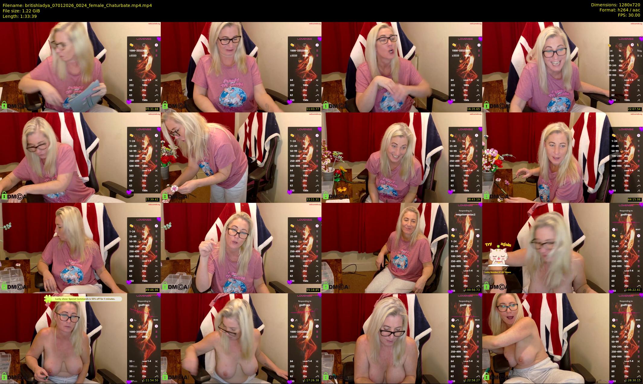 britishladya — 94 minute Chaturbate female cam show recording, 720p, Jan 7, 2026